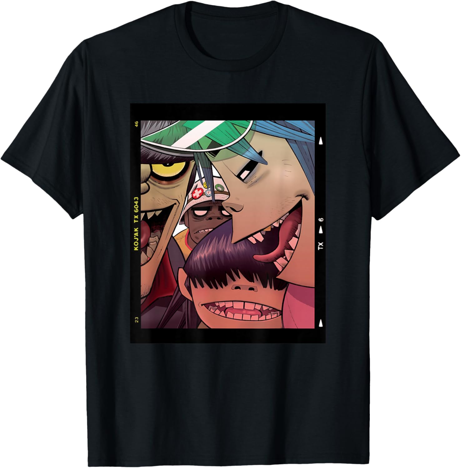 Gorillaz Polaroid Slide T-Shirt for Fans of Music and Unique Style - 1