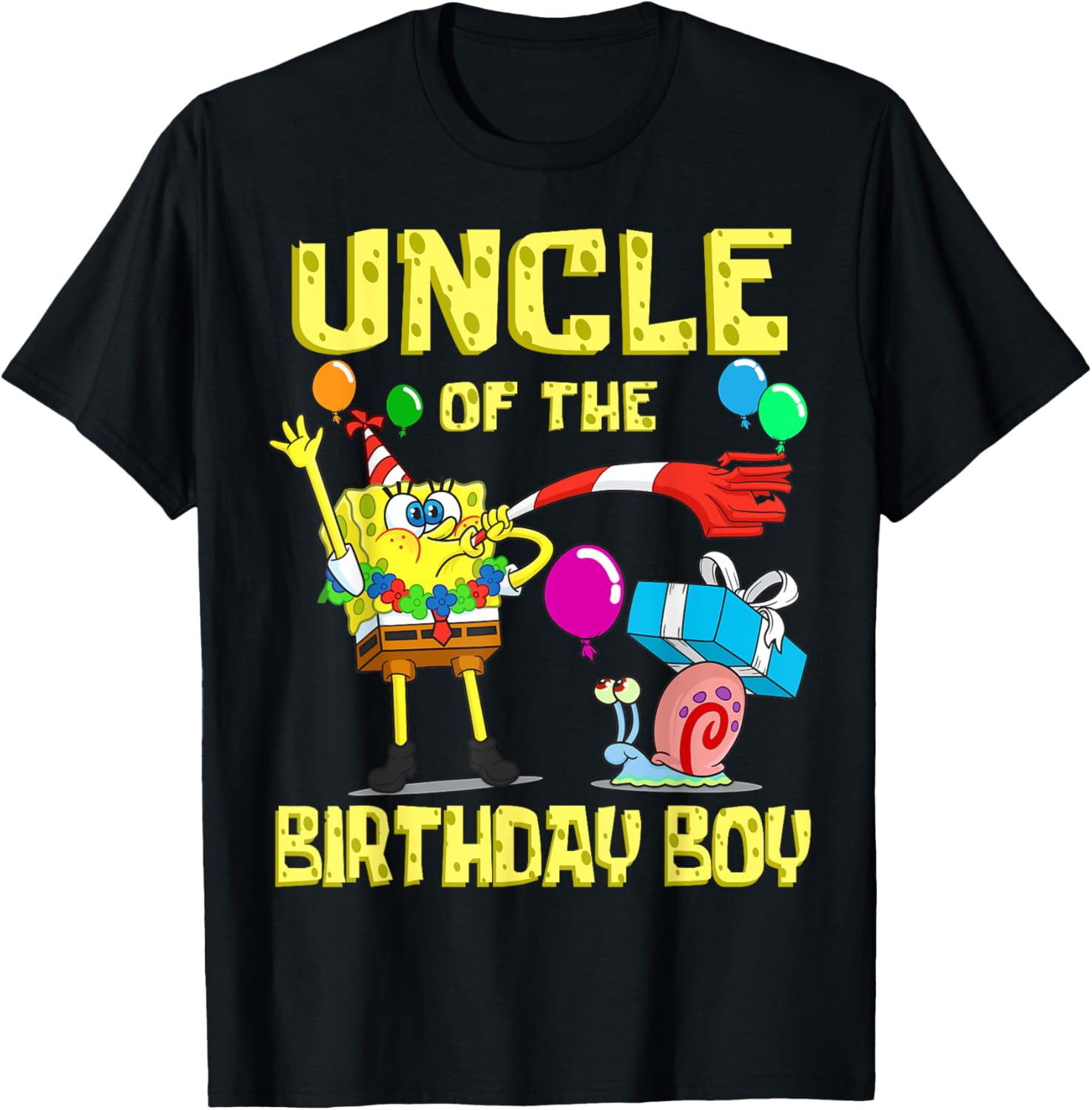 Mademark x SpongeBob SquarePants Birthday Party Uncle T-Shirt for Kids - 9