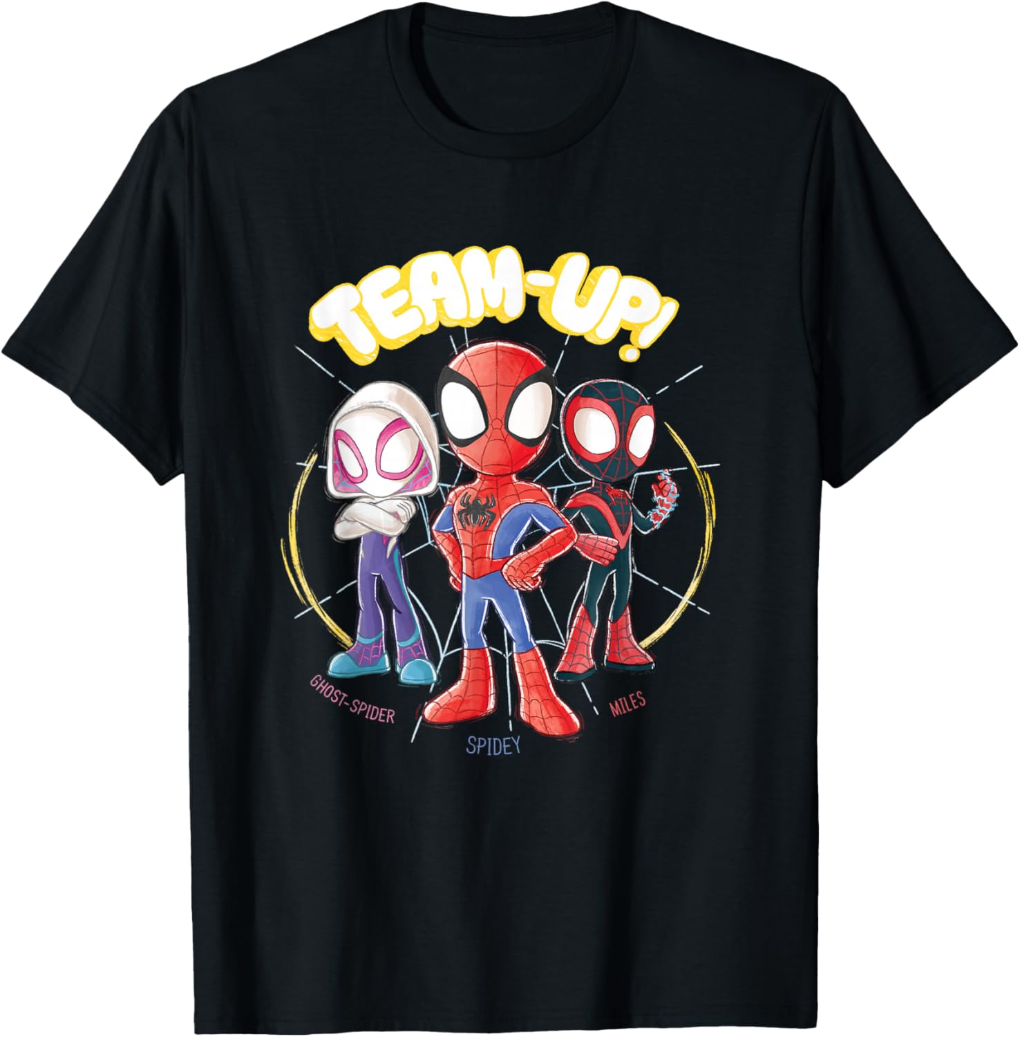 Marvel Spidey Retro Doodles T-Shirt for Kids Fun Graphic Tee - 3