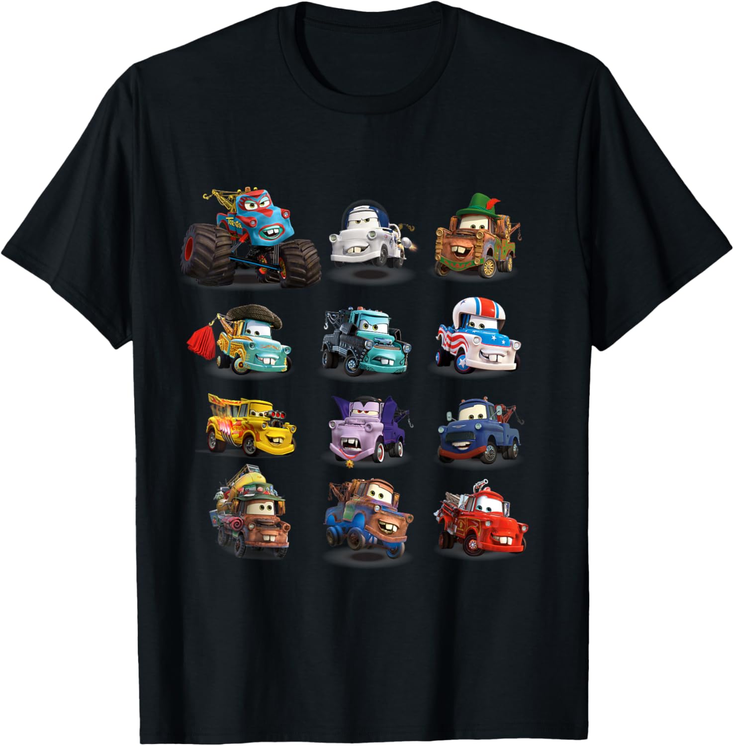 Disney Pixar Cars Many Maters T-Shirt for Kids and Adults Fun Apparel - 1