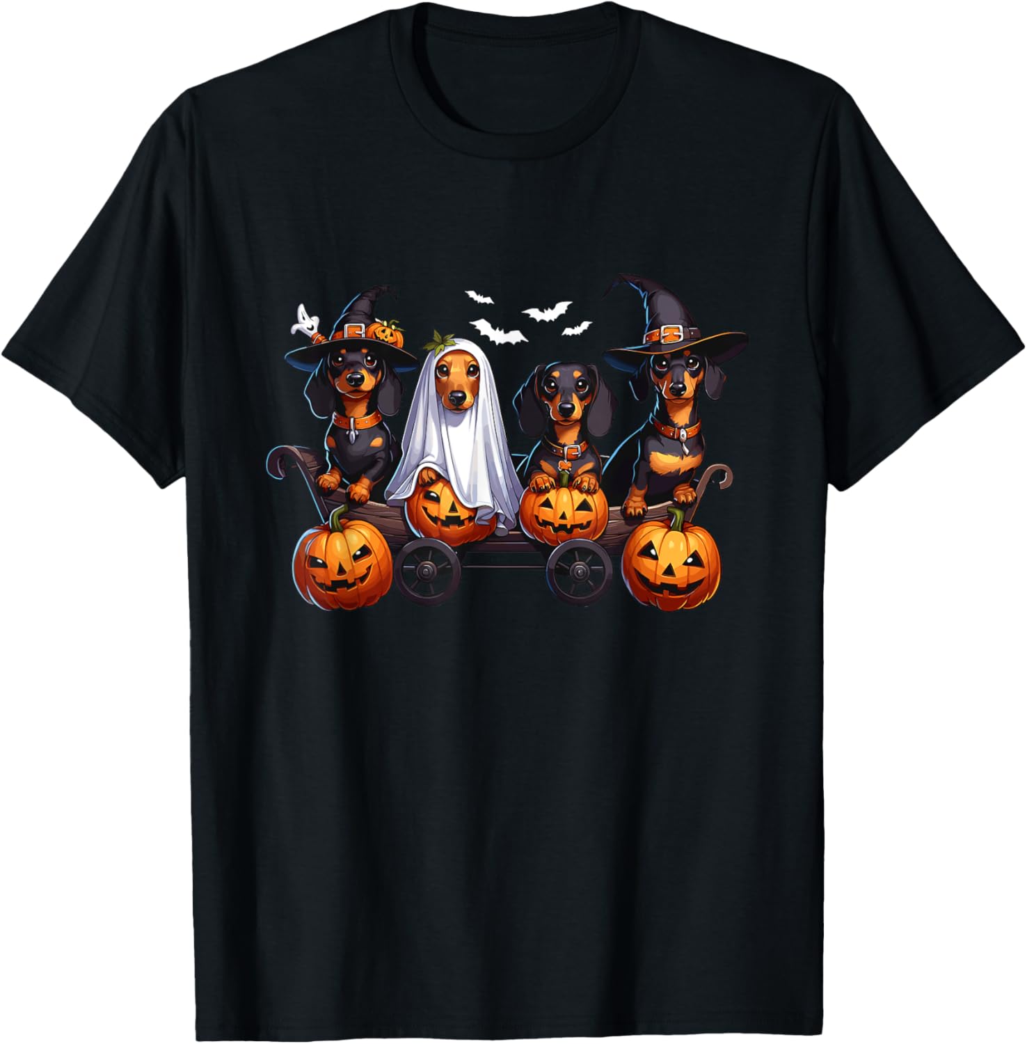Dachshund Happy Halloweiner Funny Halloween T-Shirt for Dog Lovers - 1