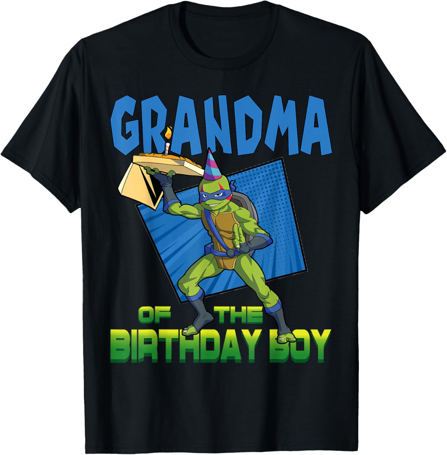 Mademark TMNT Leo Grandma Birthday Pizza Party T-Shirt for Kids - 22
