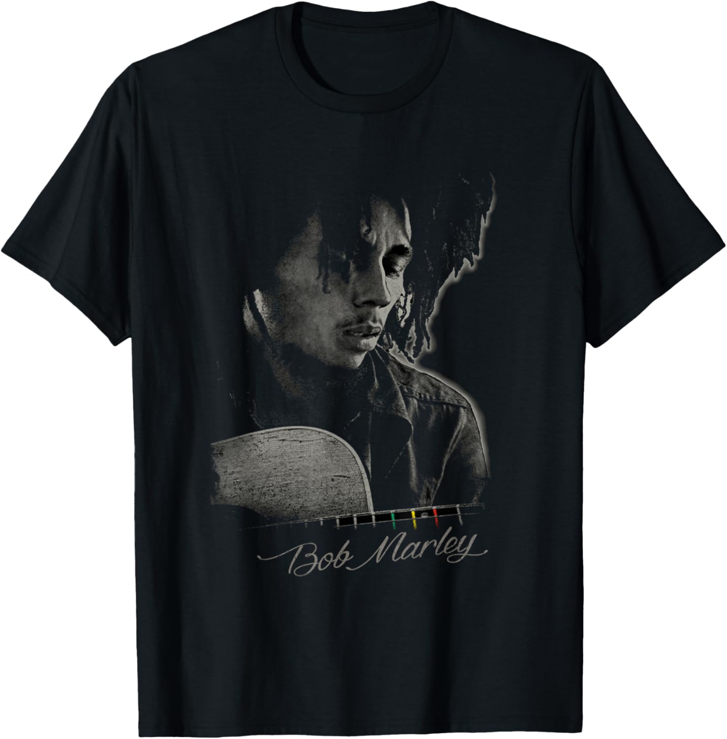 Bob Marley Catch A Fire Guitar T-Shirt for Music Lovers and Fans - 1