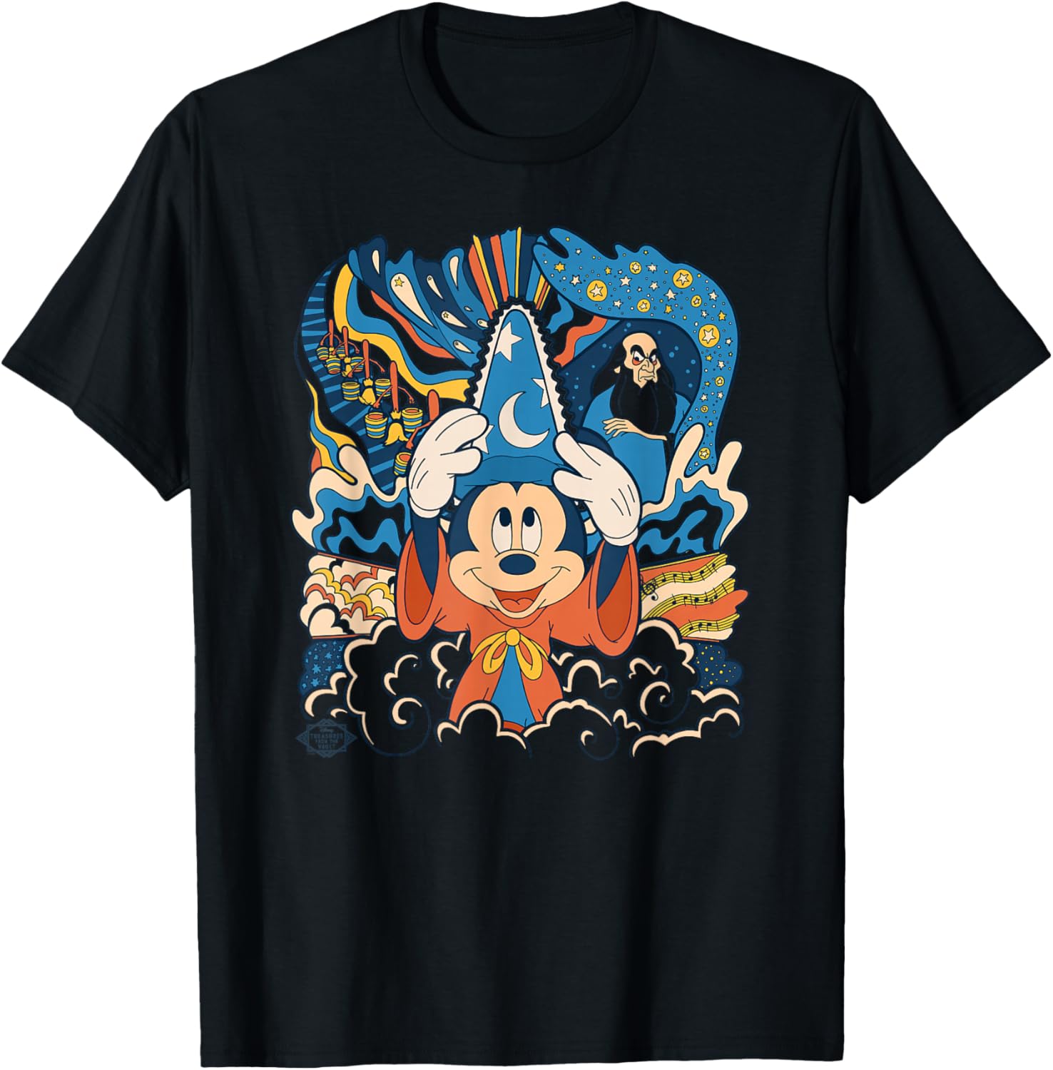 Disney Fantasia Mickey Mouse Sorcerer's Apprentice Retro T-Shirt for Fans - 18