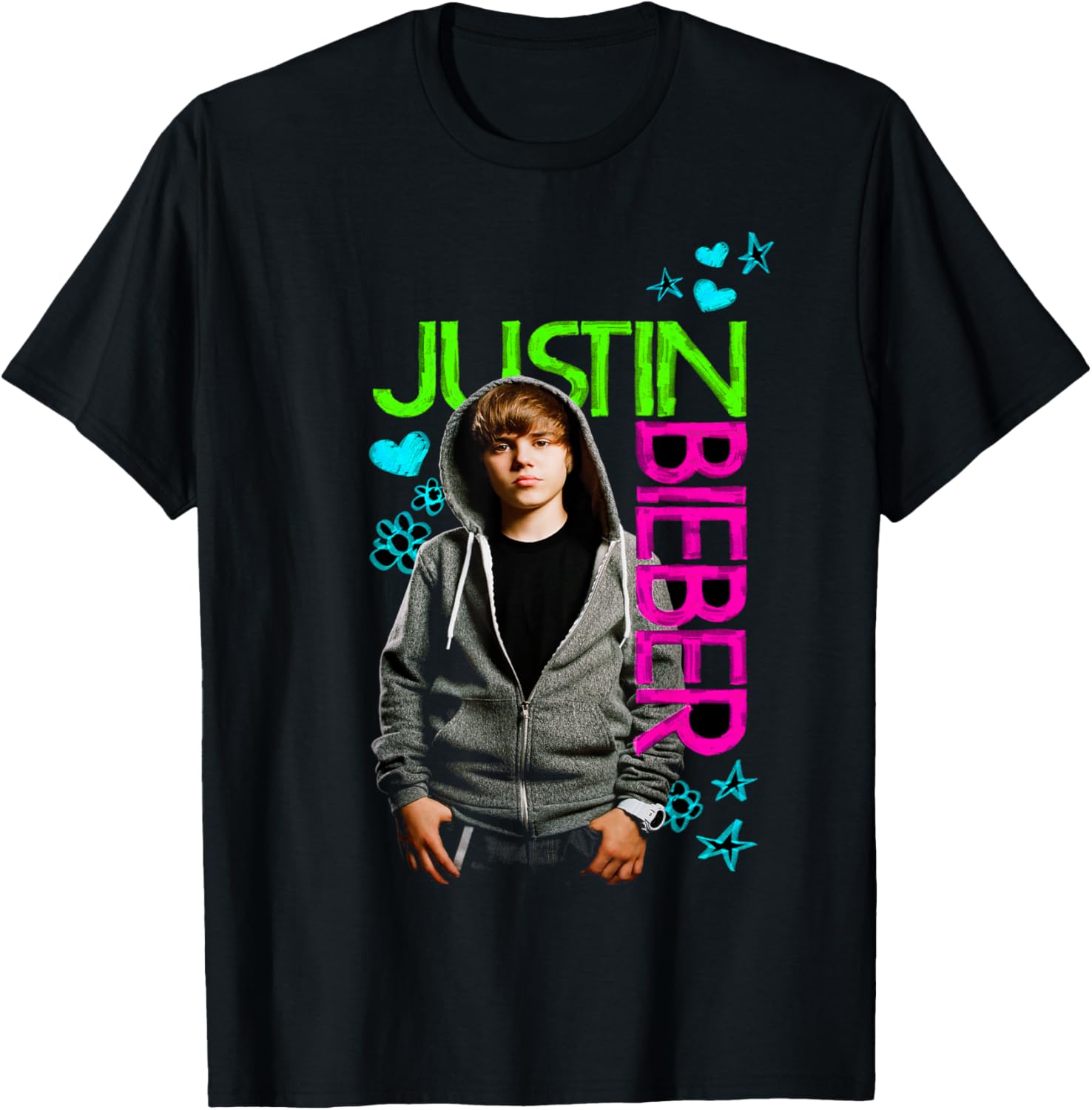 Official Justin Bieber Black T-Shirt for Fans - Stylish and Comfortable Wear - 1
