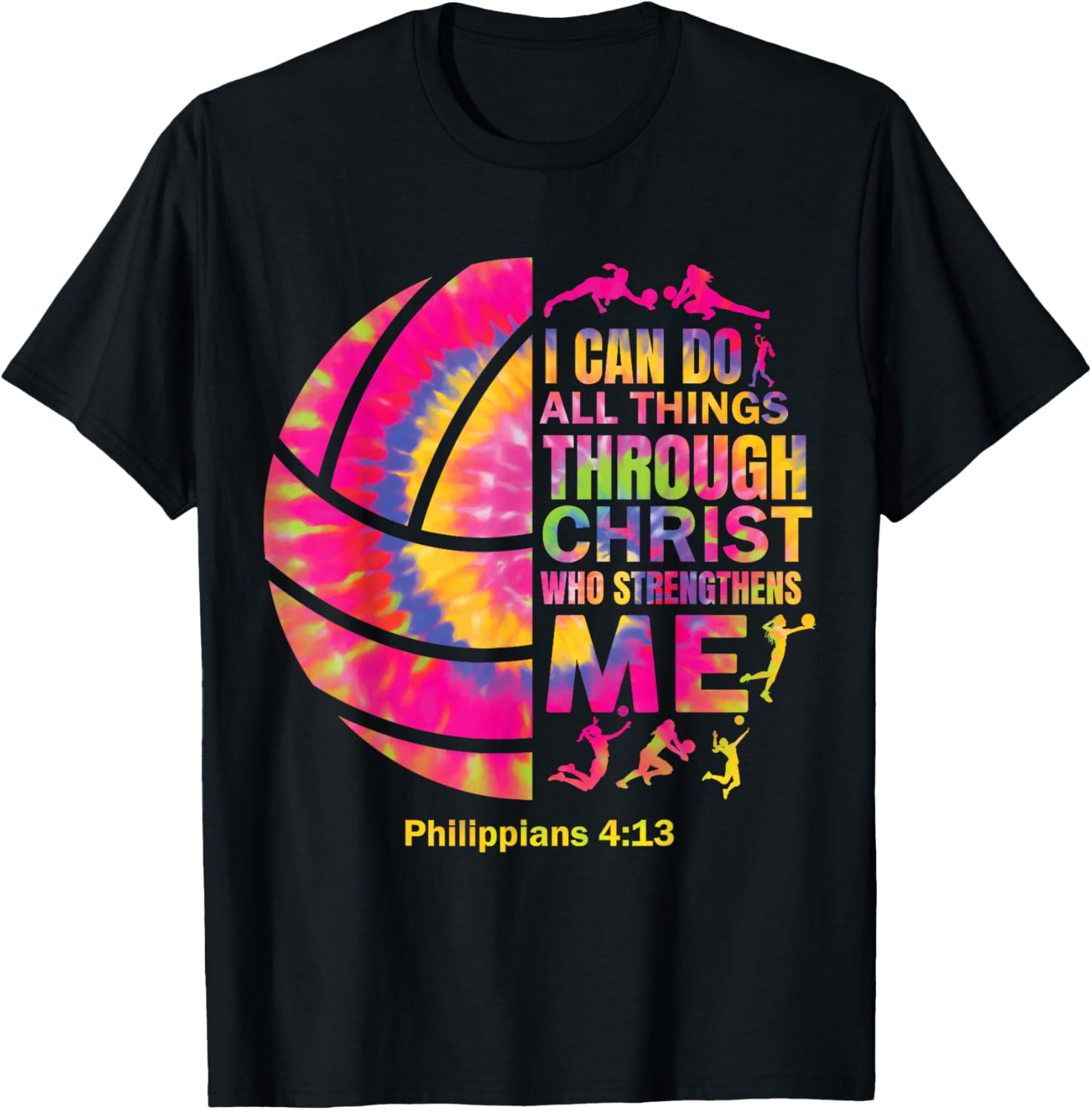 Christian Tie Dye Volleyball T-Shirt for Teen Girls and Women - 20