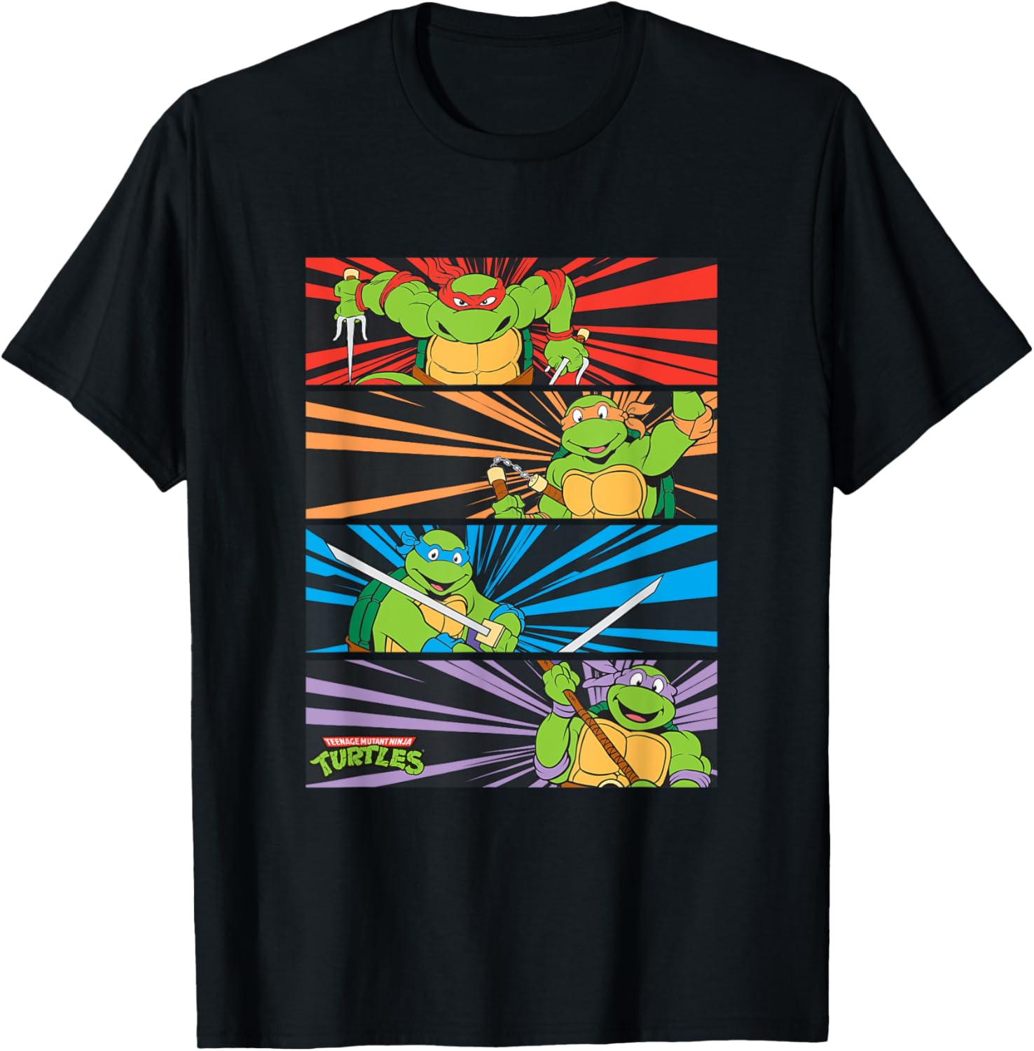 Retro TMNT T-Shirt Featuring Raphael, Michelangelo, Donatello, Leonardo - 7