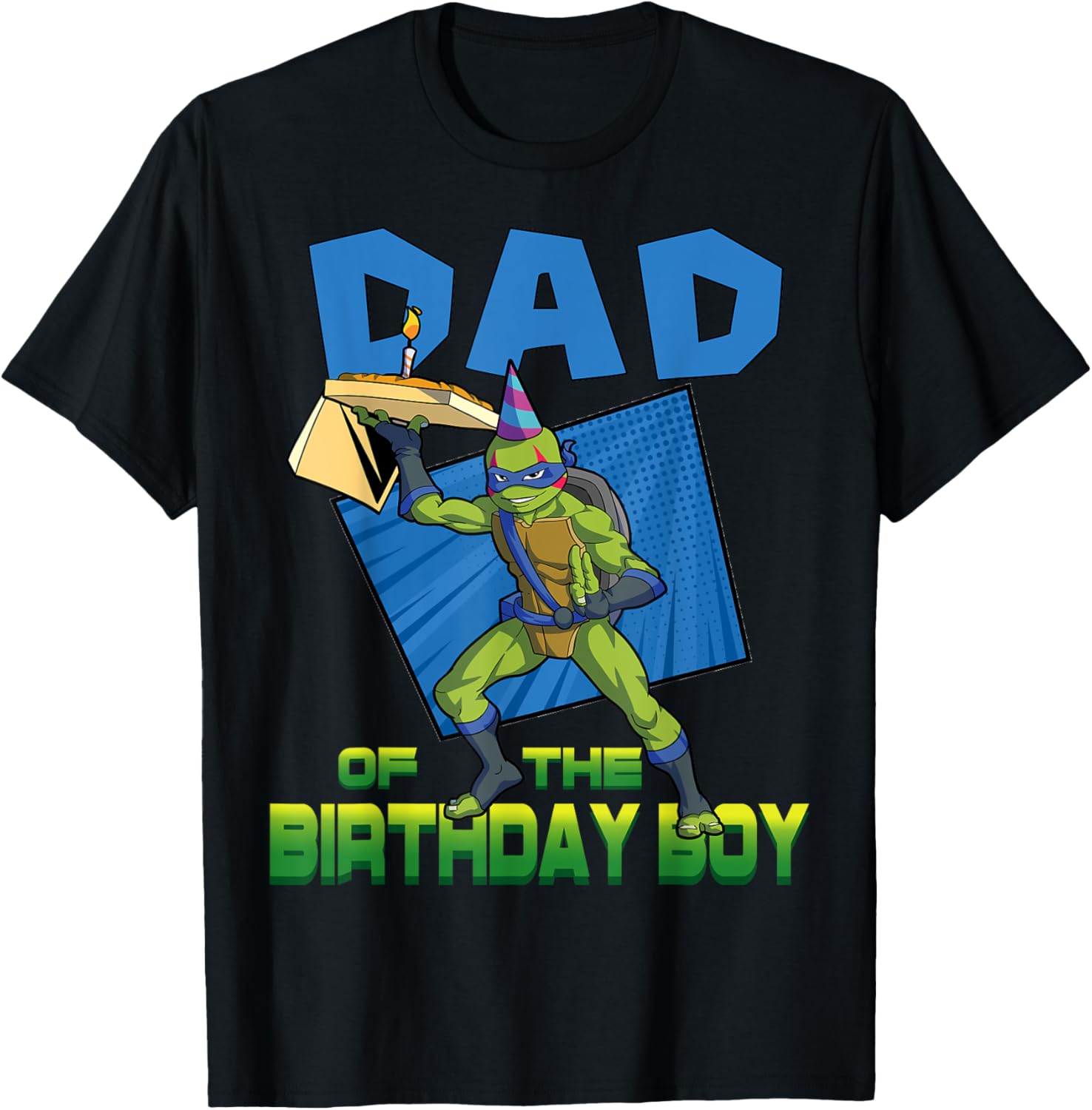 Leo Daddy of the Birthday Boy Pizza Theme T-Shirt for Ninja Turtles Fans - 1