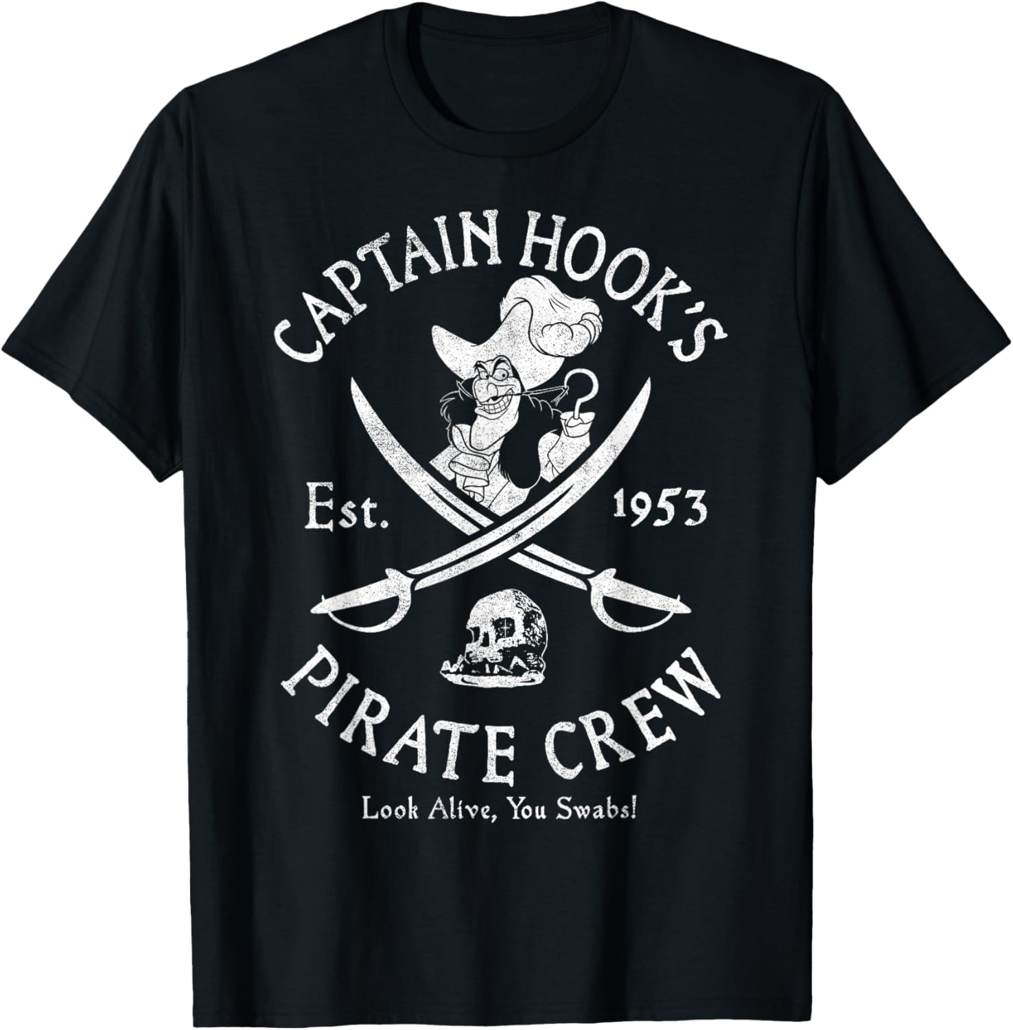 Disney Peter Pan Captain Hook Pirate Crew T-Shirt Established 1953 - 1