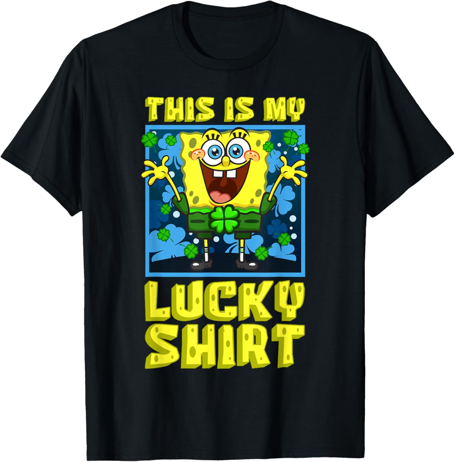 Mademark SpongeBob Lucky Shirt St Patrick's Day Clover Fun T-Shirt - 9