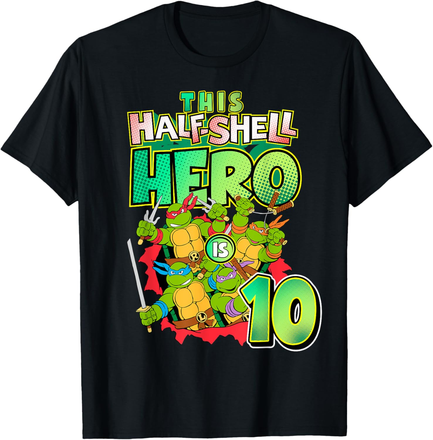 Mademark TMNT This Half Shell Hero Kids T-Shirt for Ninja Turtles Fans - 5