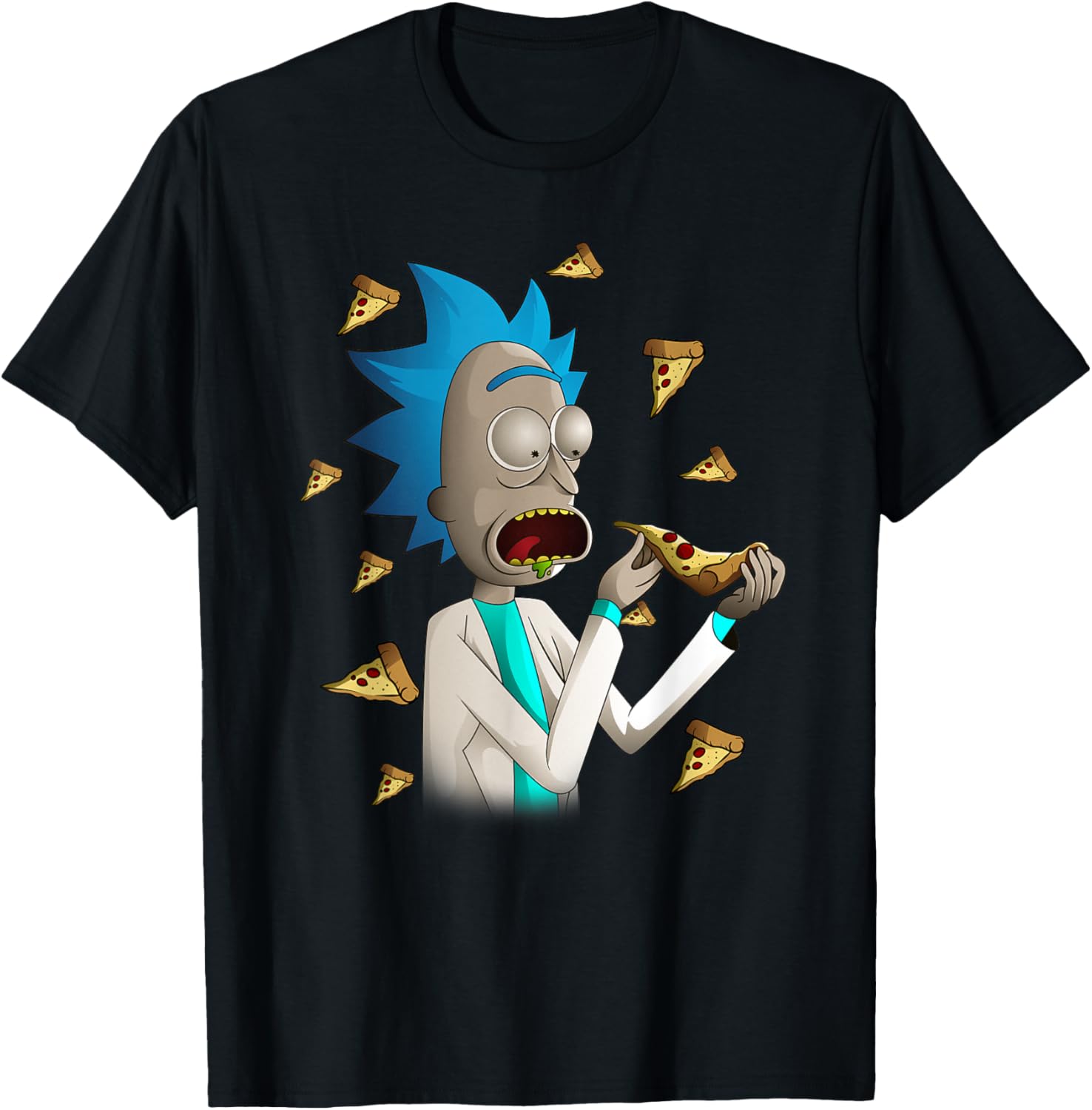 Rick and Morty Rick Loves Pizza T-Shirt for Fun Casual Style - 5