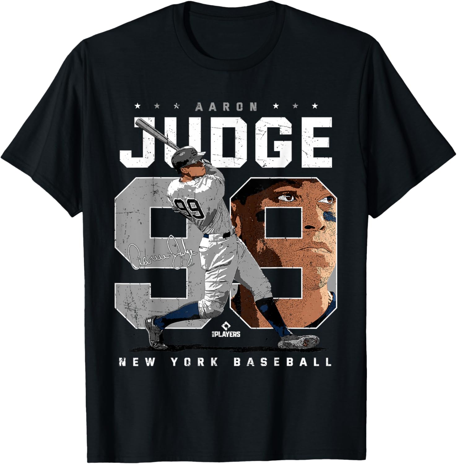 Aaron Judge Number Portrait T-Shirt New York Yankees MLB Apparel - 4