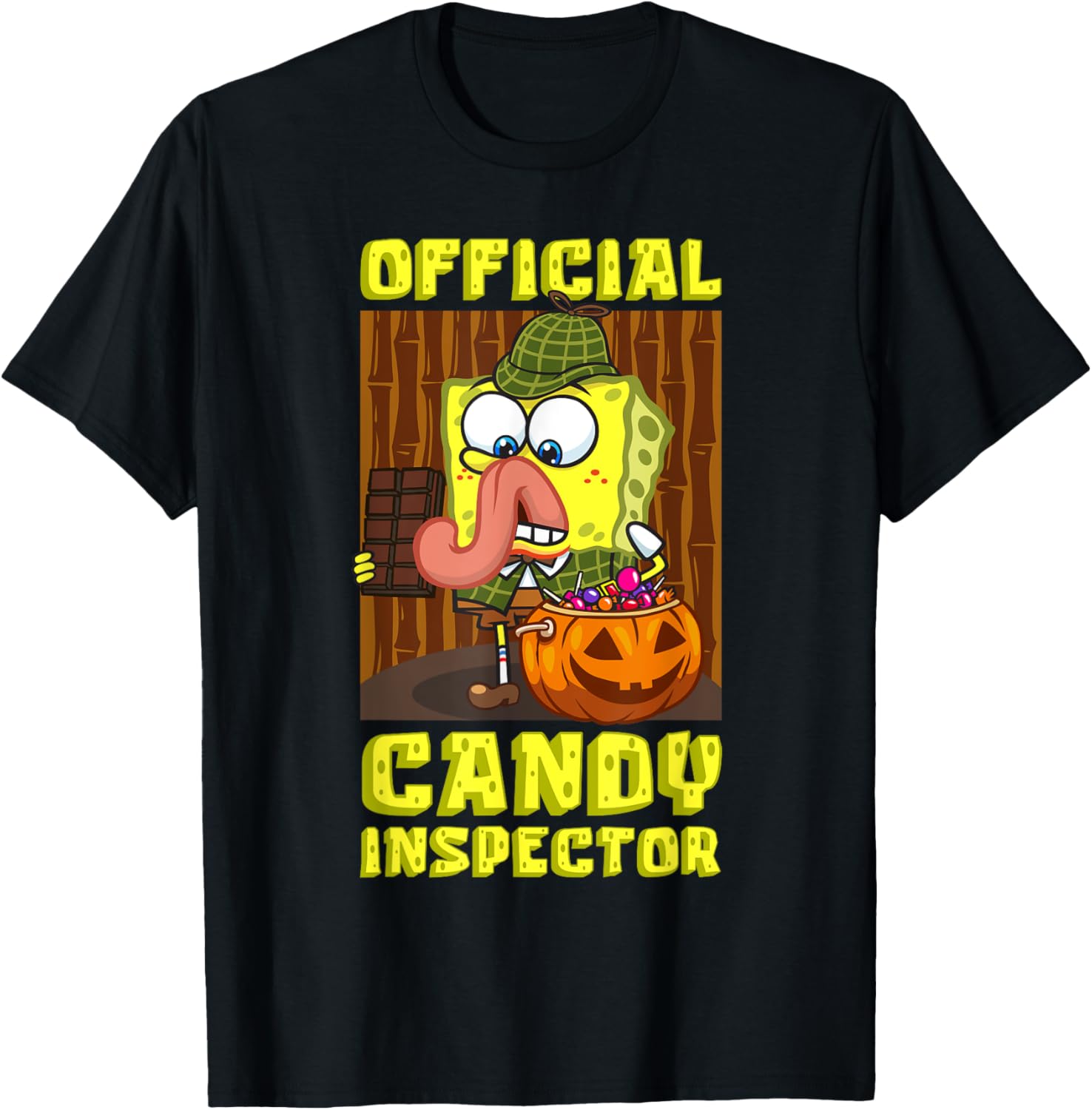 Mademark SpongeBob SquarePants Halloween Candy Inspector Fun T-Shirt - 6