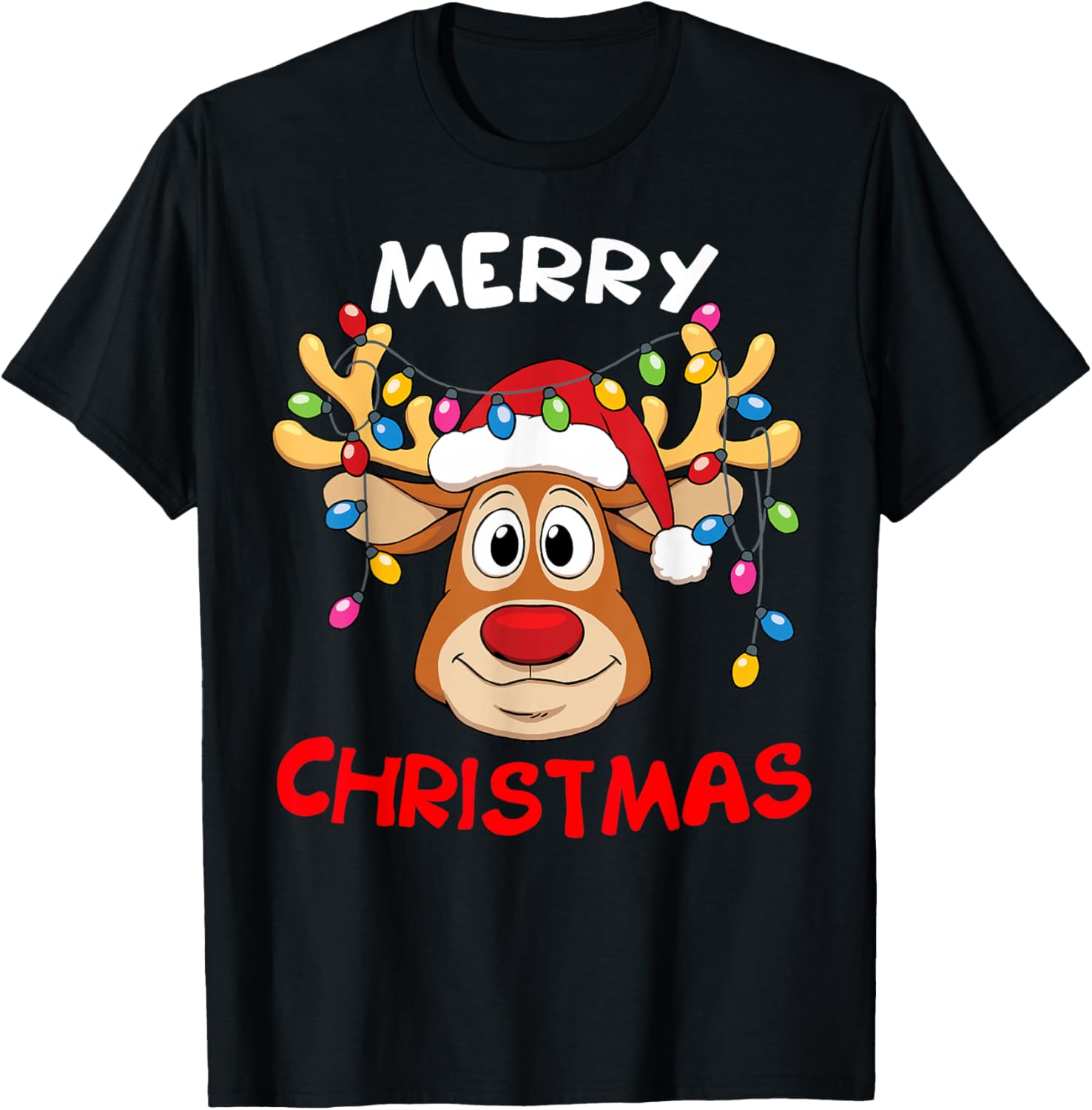 Merry Christmas Reindeer Family T-Shirt for Men and Women Fun Holiday Style - 15