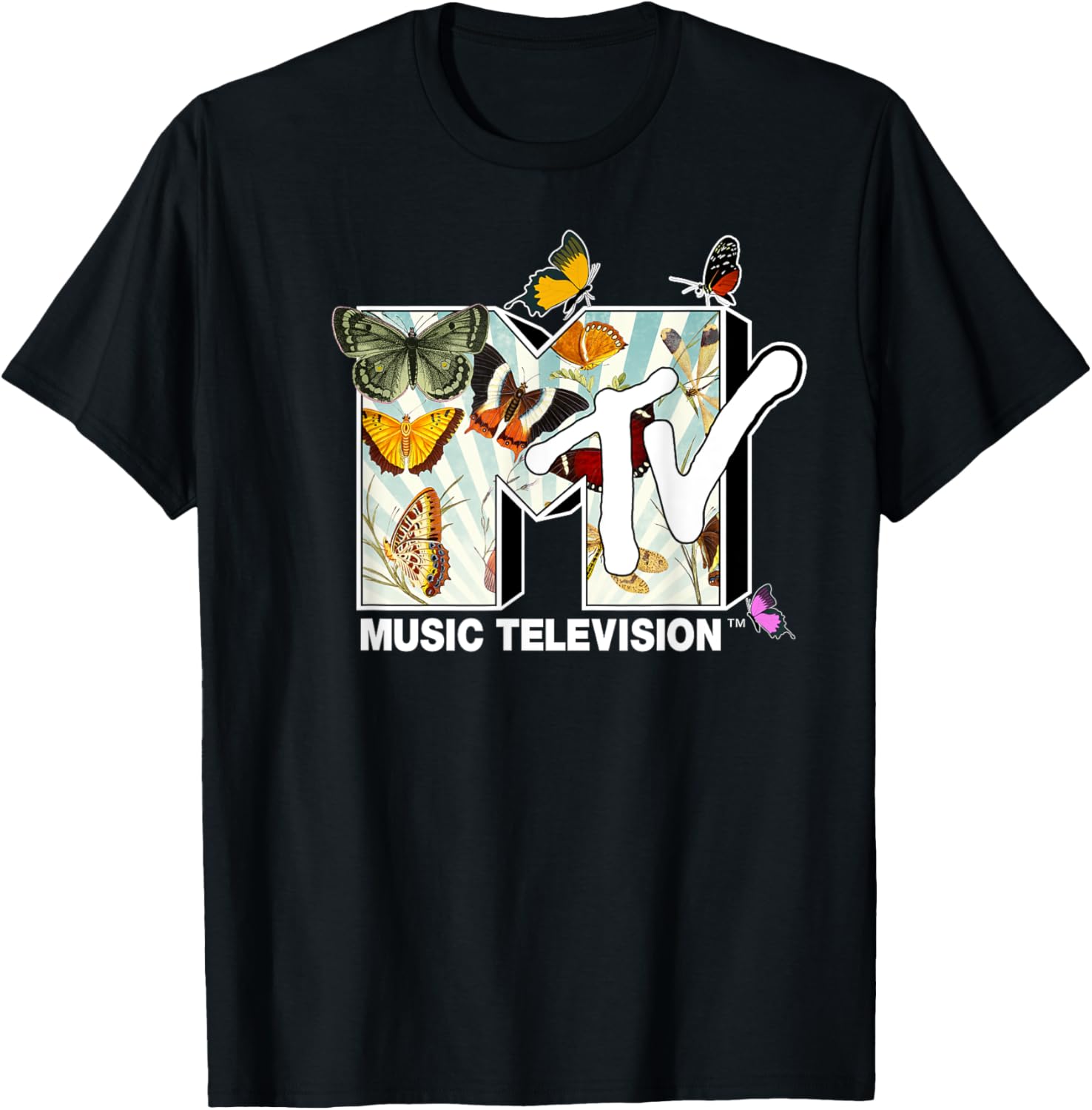 Mademark x MTV Botanical Butterflies T-Shirt for Stylish Comfort - 4