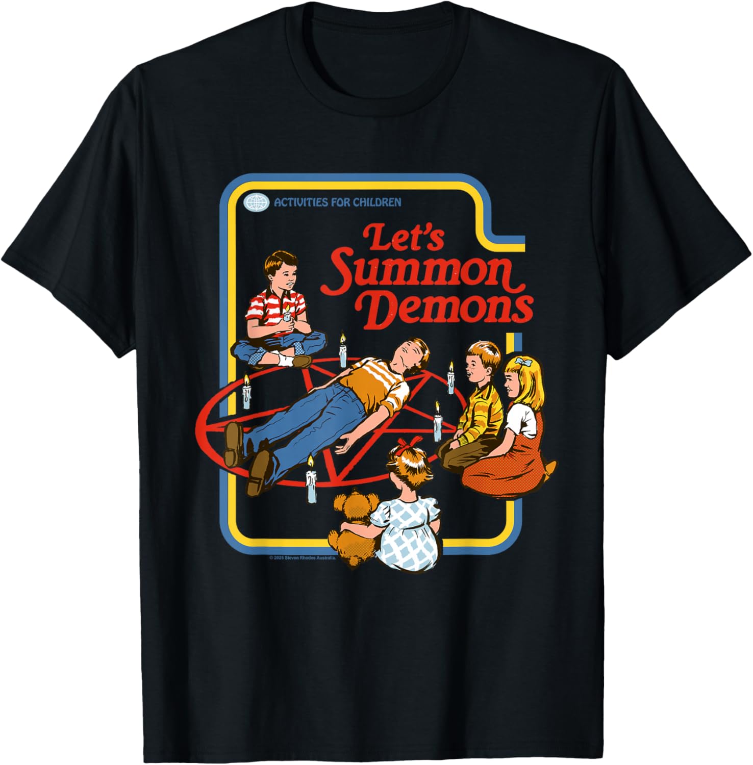 Funny Retro Let's Summon Demons T-Shirt for Adult Humor Fans - 6