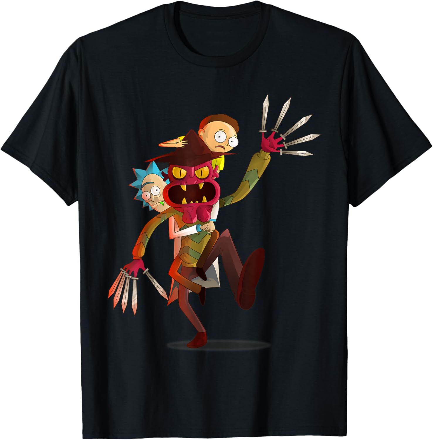 Mademark Rick and Morty Nightmare on Scary Street T-Shirt for Fans - 2