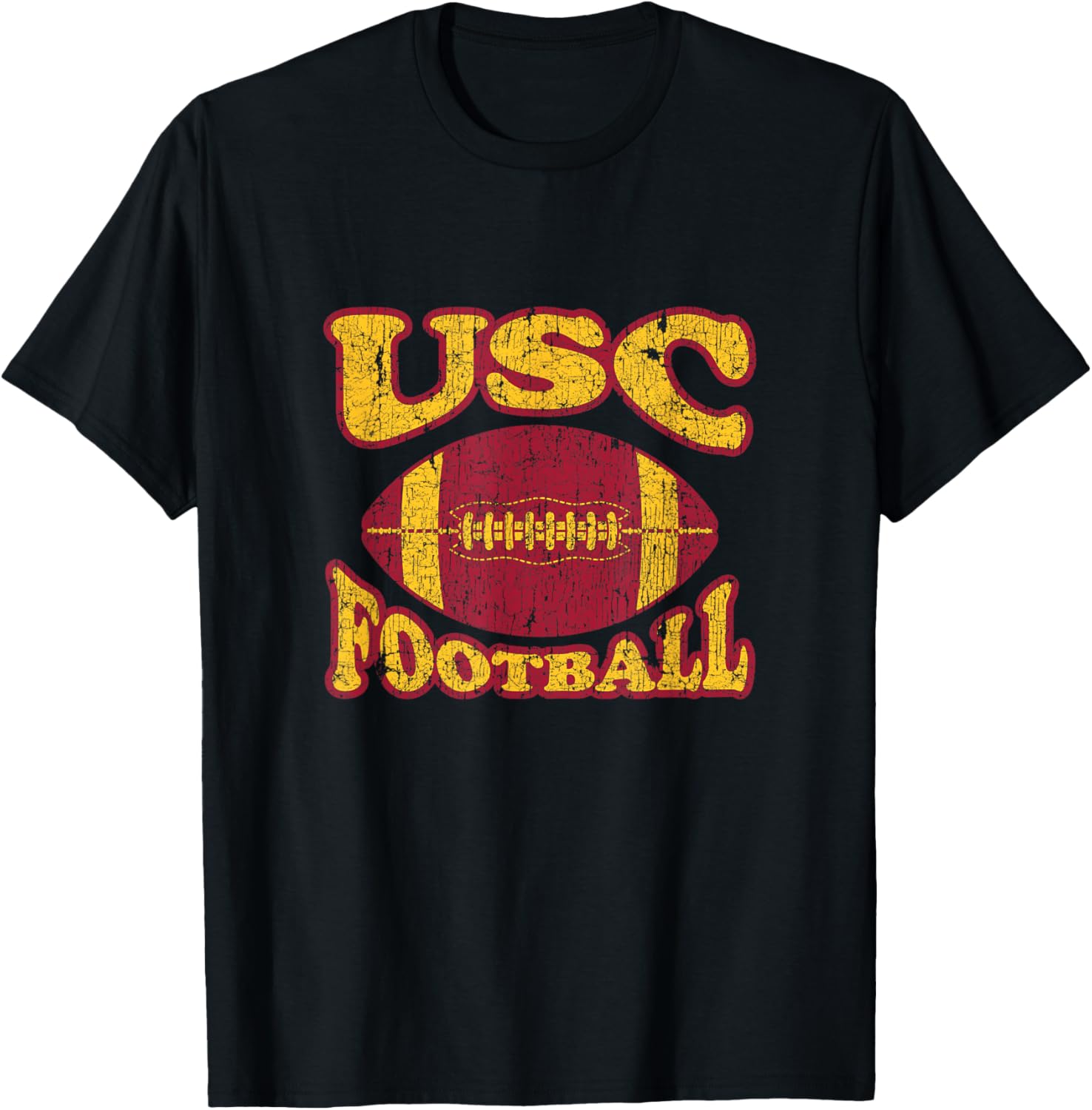 USC Trojans Distressed Retro Style Football T-Shirt for Fans - 5