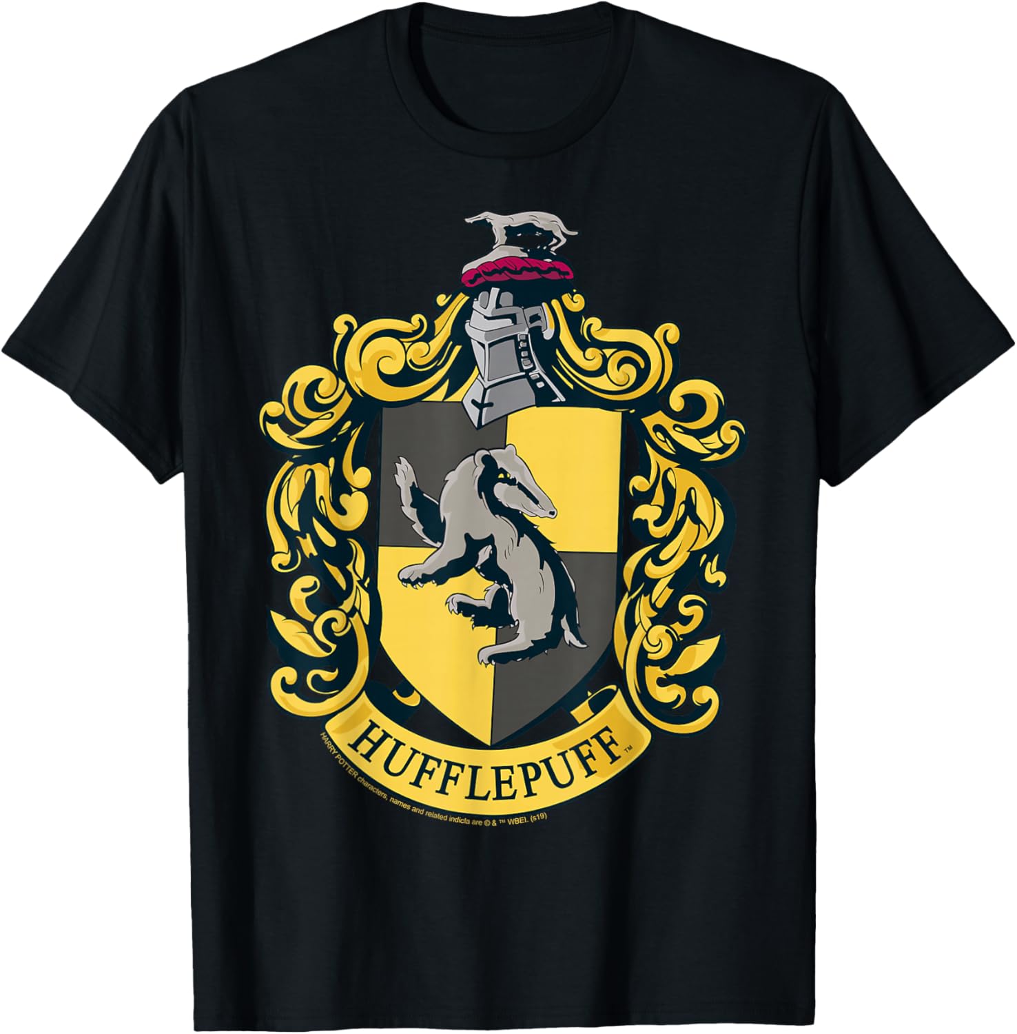 Hufflepuff House Crest T-Shirt for Harry Potter Fans - Stylish Apparel - 6