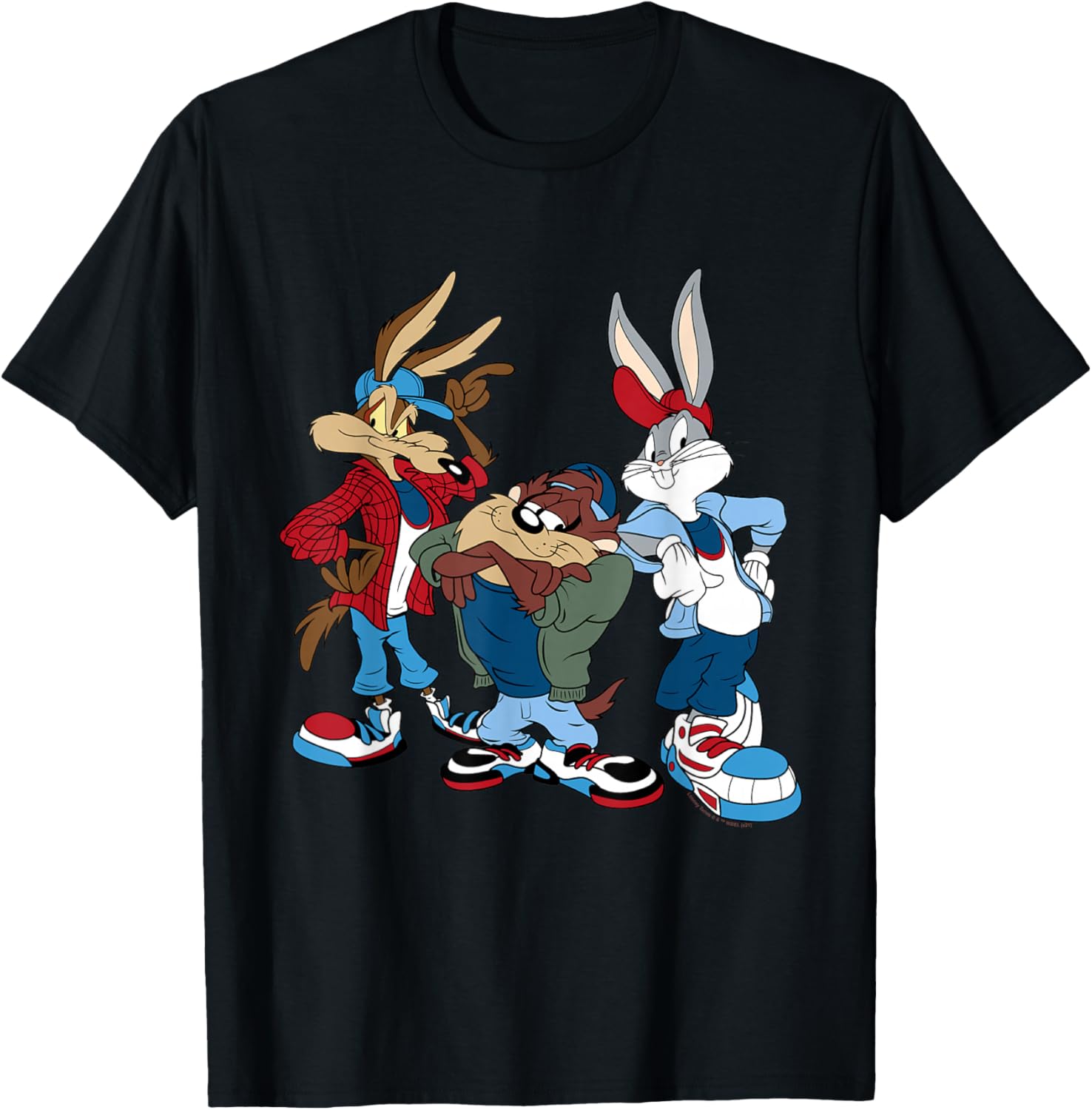 Looney Tunes T-Shirt featuring Wiley, Bugs, and Taz - Fun Cartoon Apparel - 12