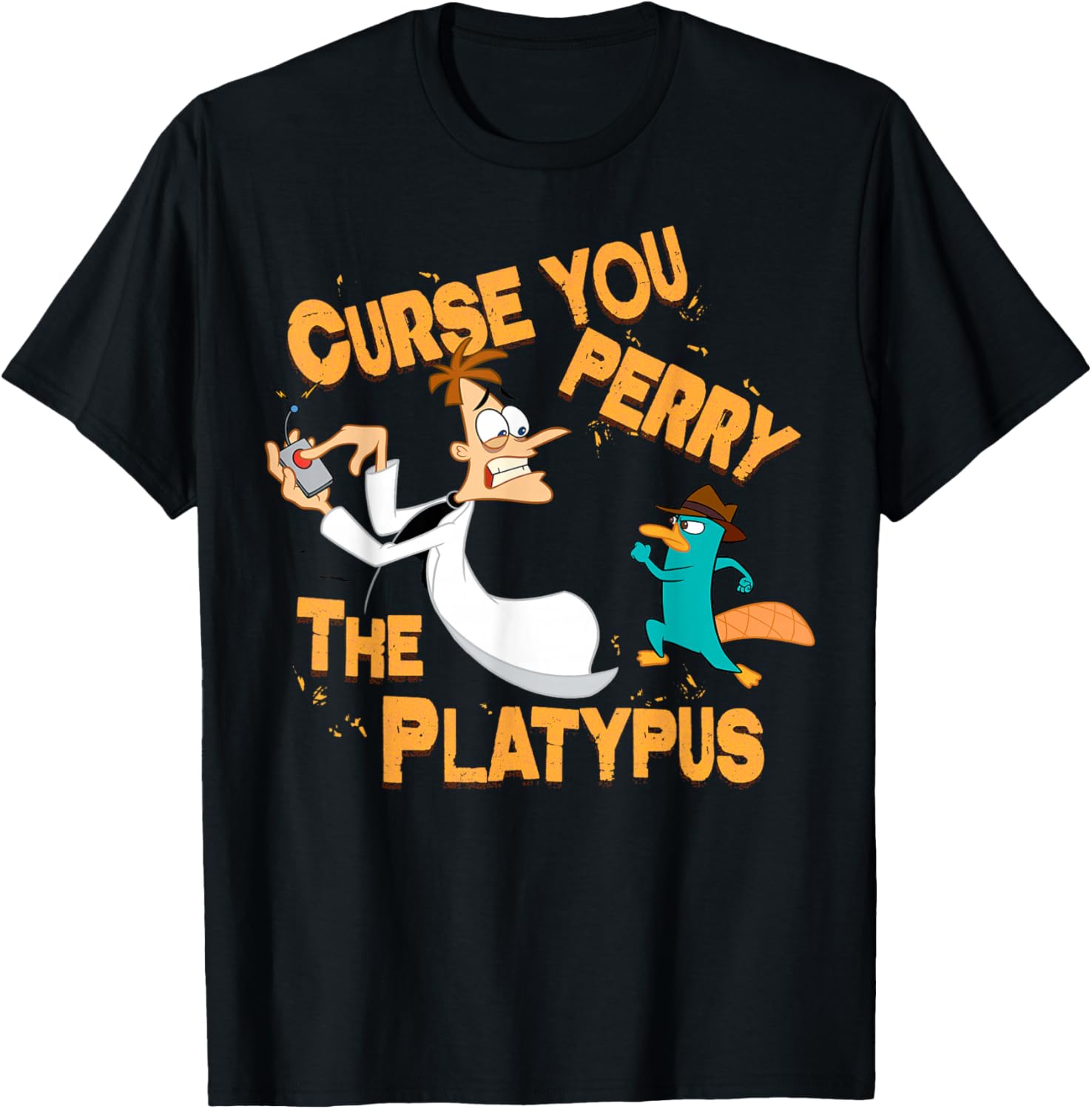Disney Phineas and Ferb Curse You Graphic T-Shirt for Fun Fans - 1