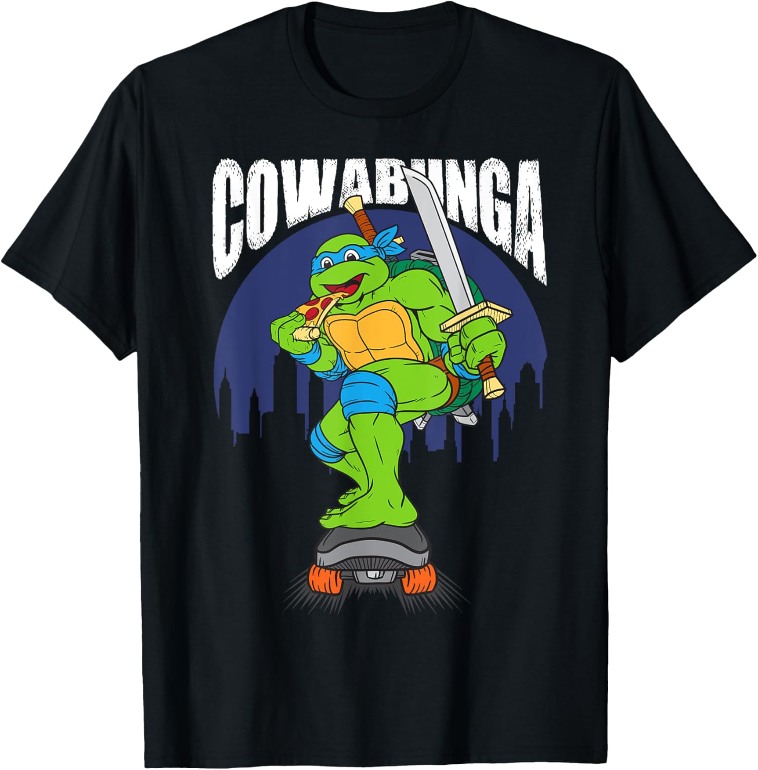 Cowabunga Leonardo on Skates T-Shirt - Fun Teenage Mutant Ninja Turtles Gear - 23