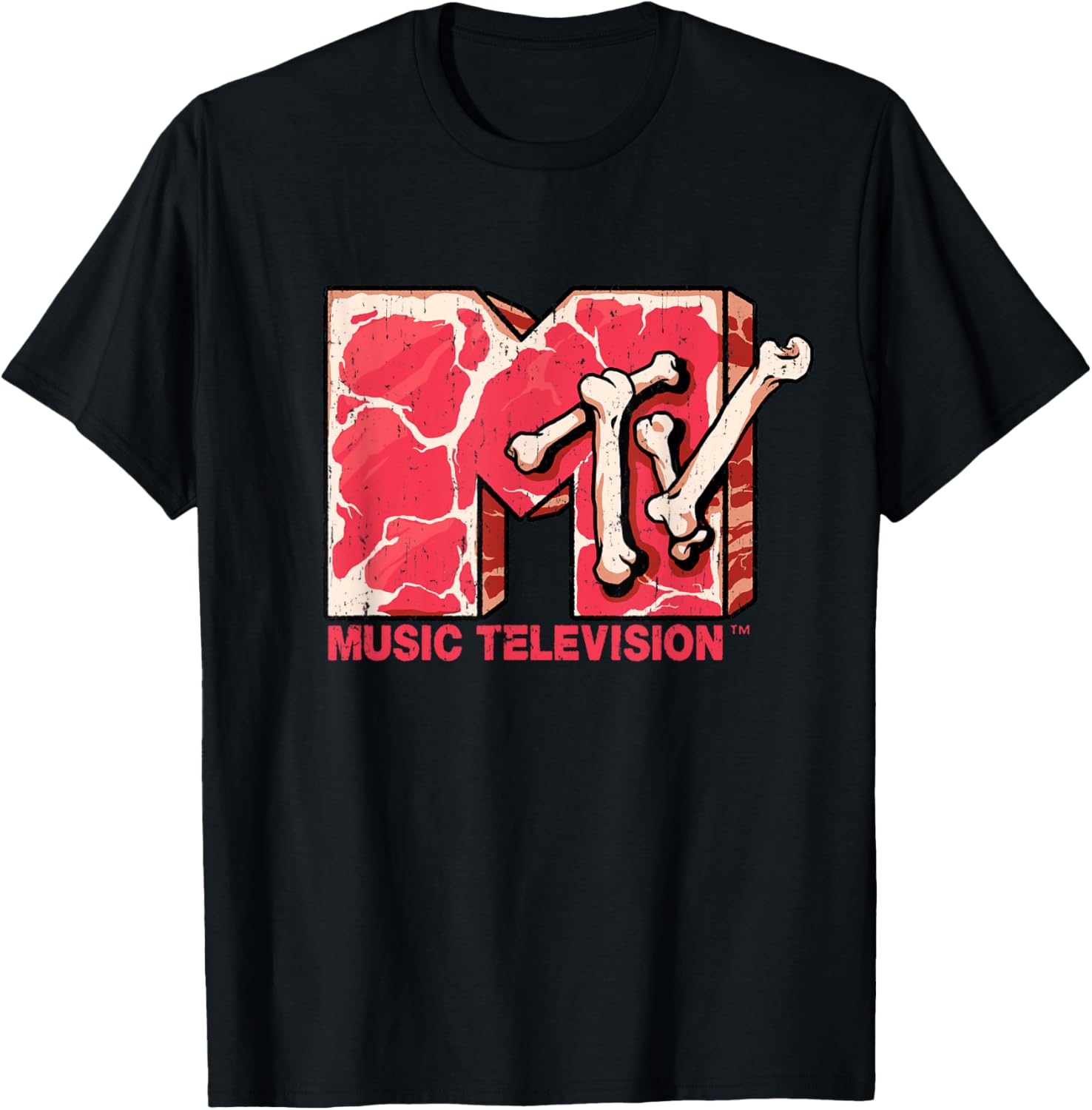 Mademark x MTV Beef Steak Logo T-Shirt for Music Lovers and Foodies - 1