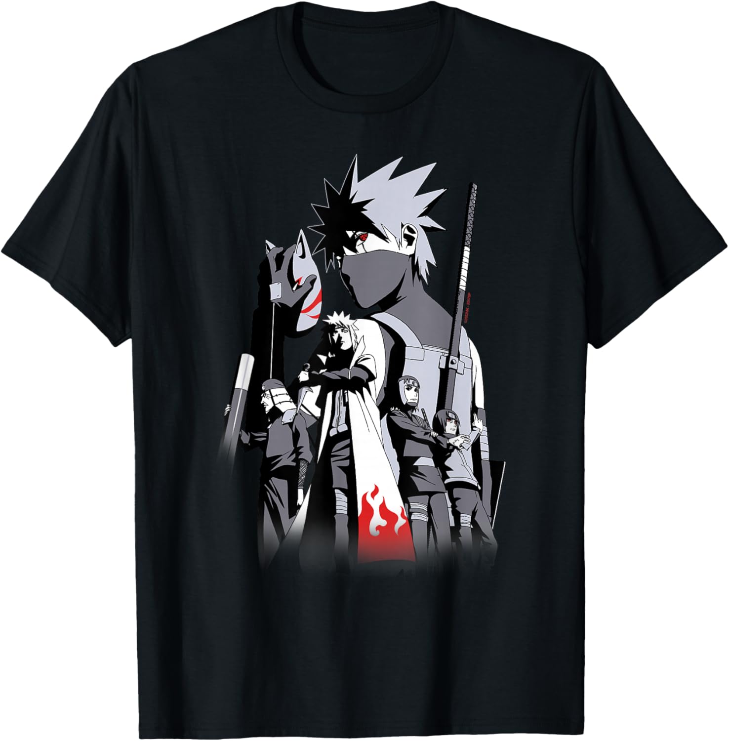 Naruto Shippuden Kakashi Story Limited Edition Colorful T-Shirt - 4