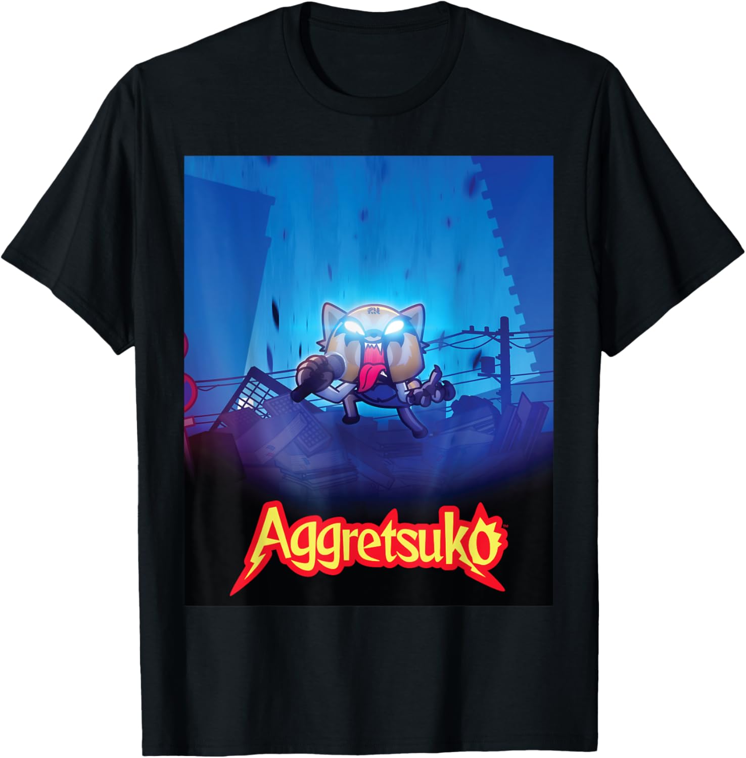 Aggretsuko Season 2 Rage Poster Art T-Shirt for Fans and Collectors - 5