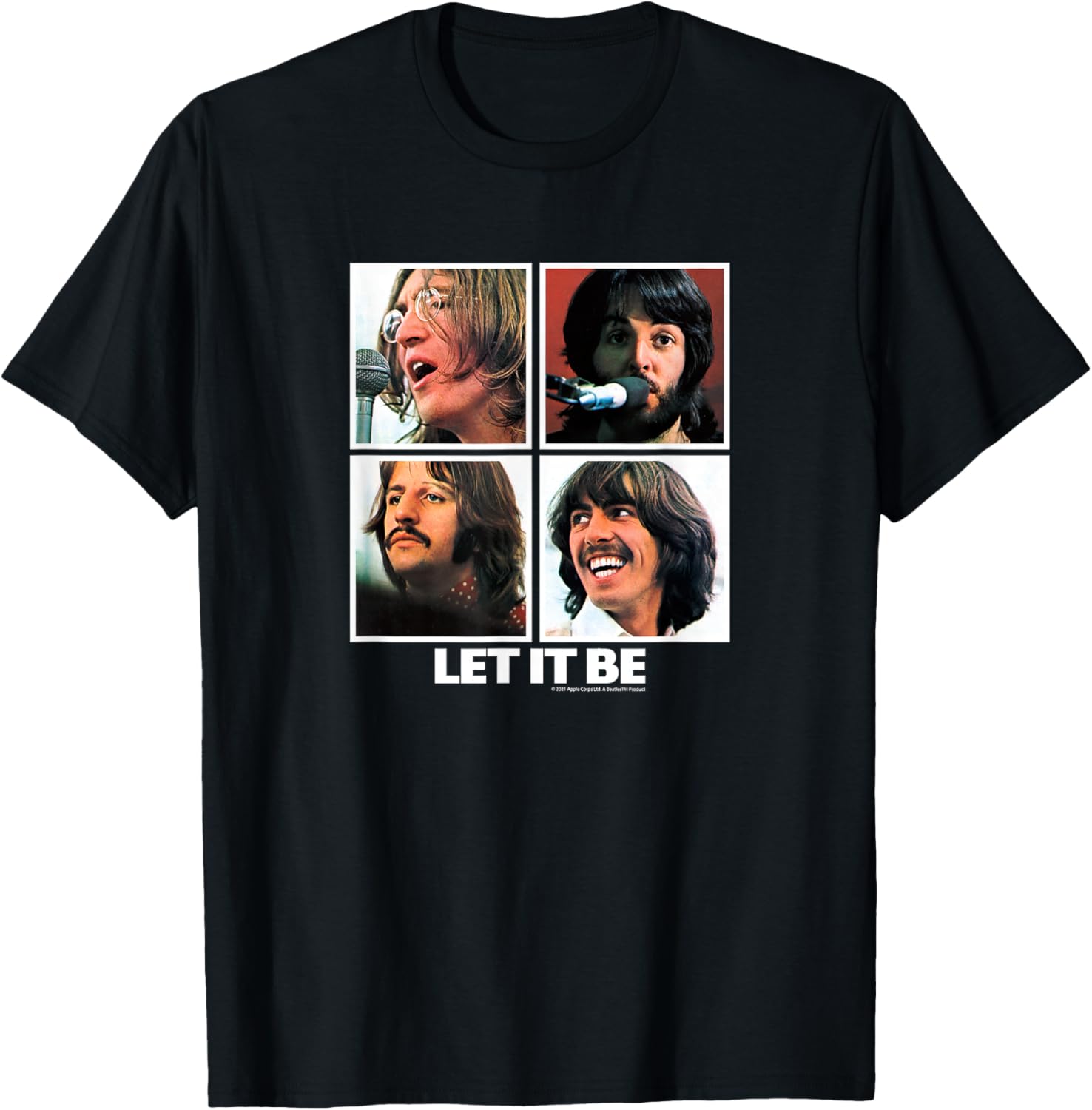 The Beatles Let it Be Square T-Shirt for Music Lovers and Fans - 13