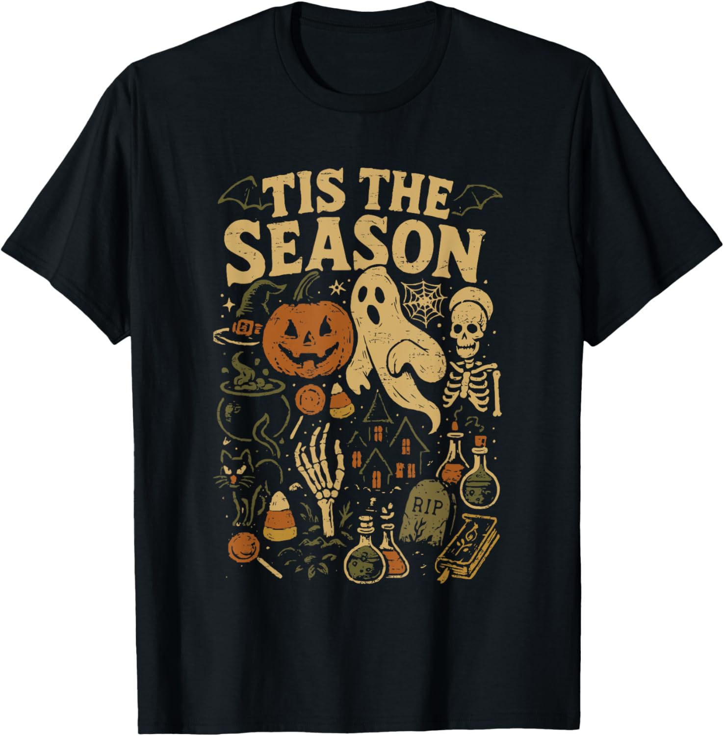 Spooky Season Pumpkin Witch Halloween Vibes T-Shirt for Festive Fun - 18