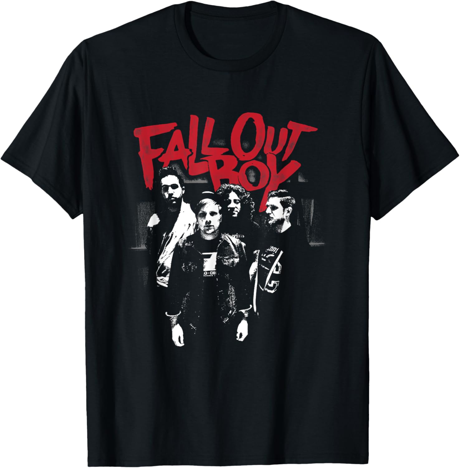 Fall Out Boy Punk Scratch Photo T-Shirt for Music Fans and Fashion Lovers - 1