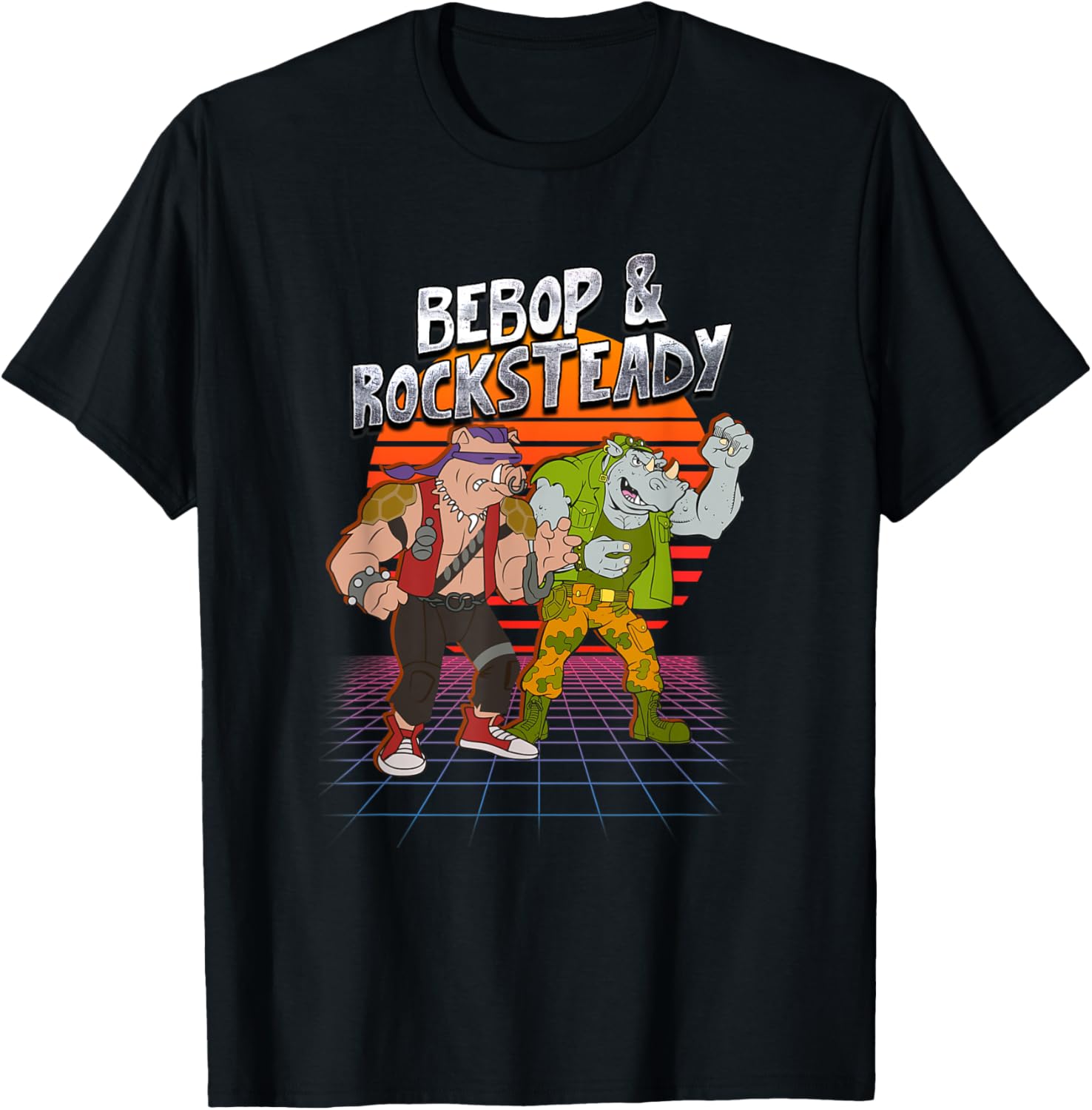 Mademark x TMNT Bebop and Rocksteady Retro Style T-Shirt for Fun Fashion - 14