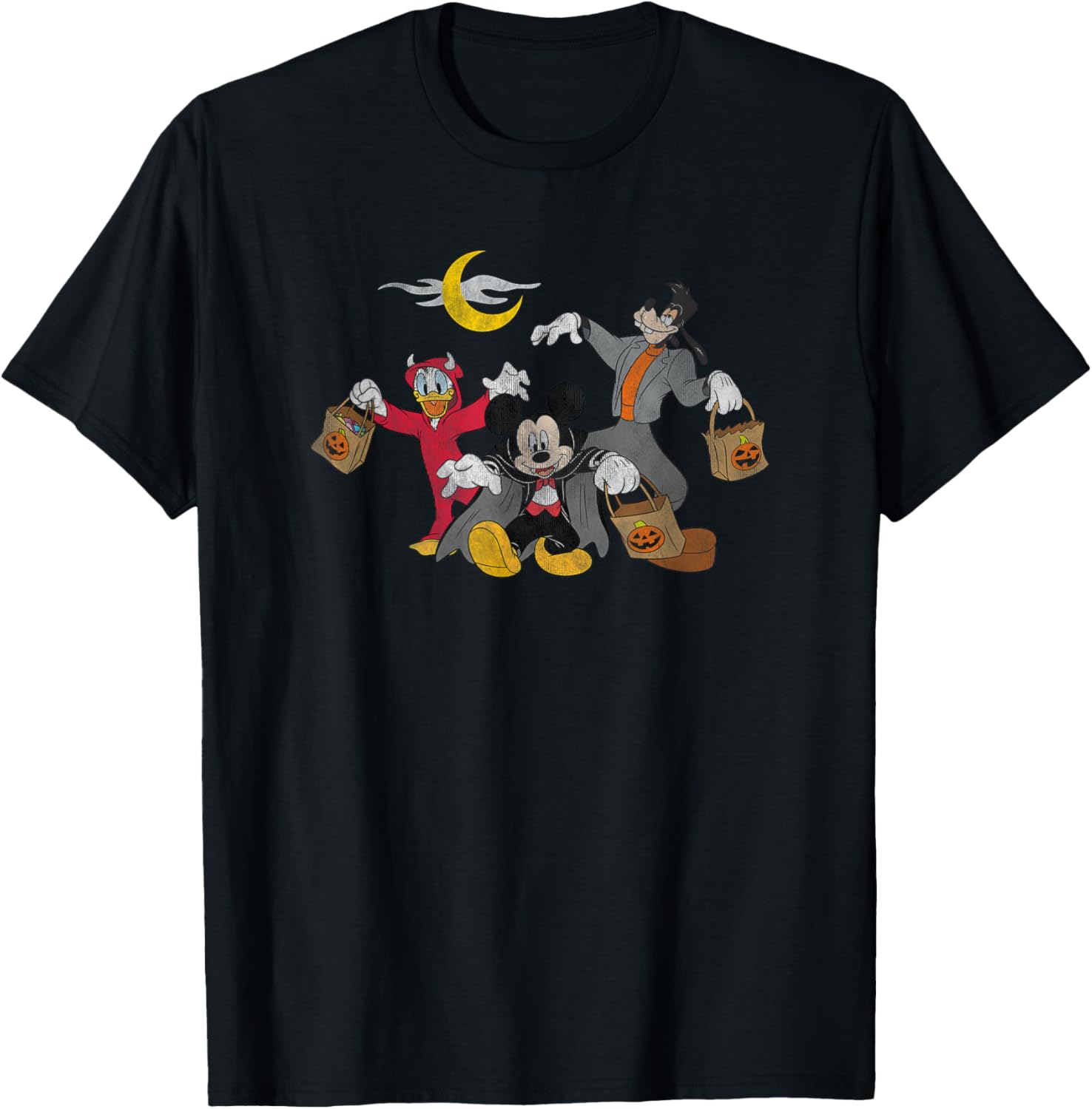 Disney Mickey Goofy Donald Halloween Squad T-Shirt for Fun Celebrations - 3