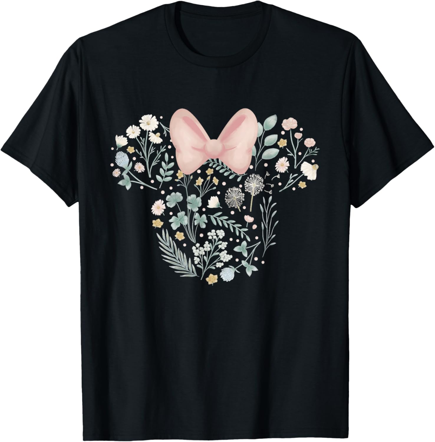 Disney Minnie Mouse Spring Flowers T-Shirt for Stylish Kids and Adults - 2