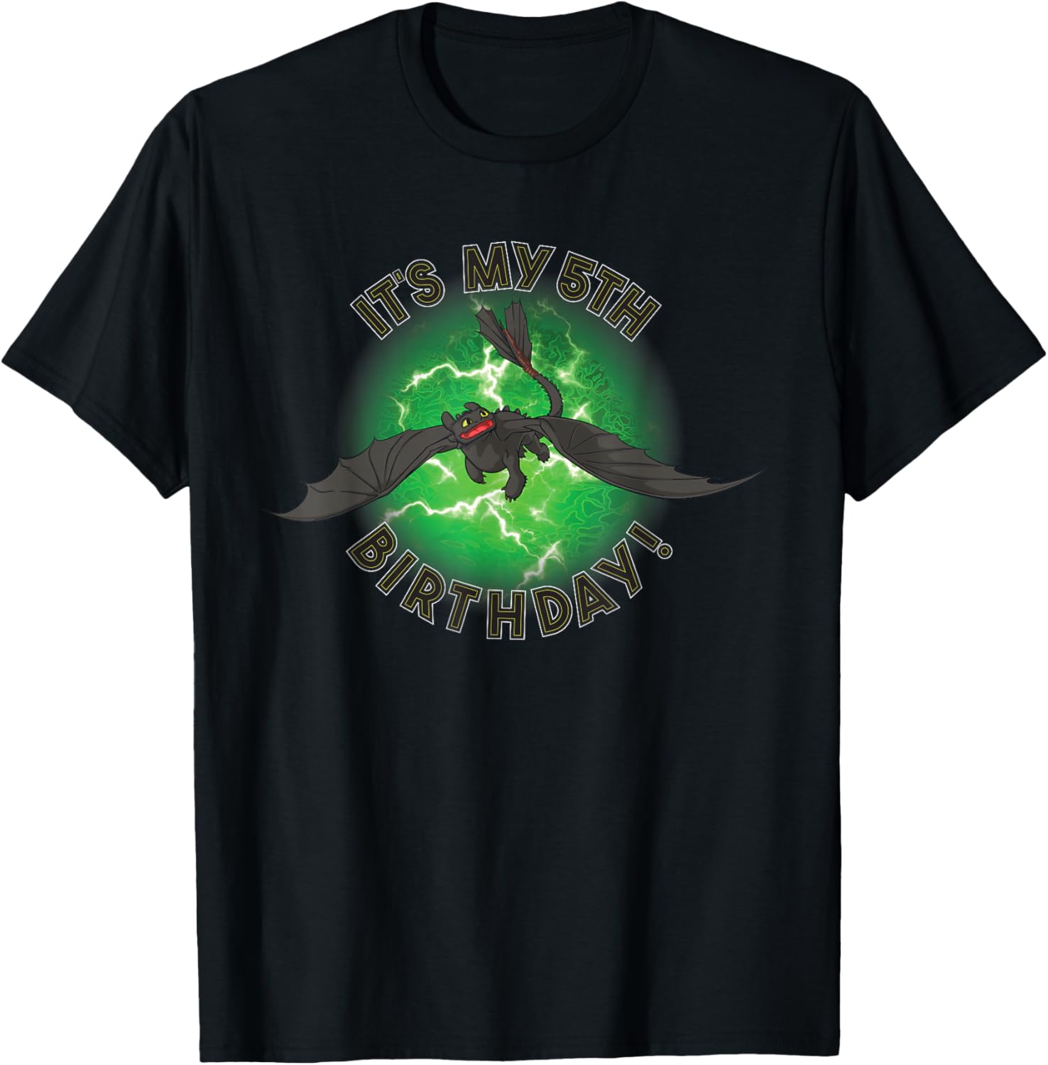 How to Train Your Dragon 3 5th Birthday T-Shirt for Kids Fun Gift - 11