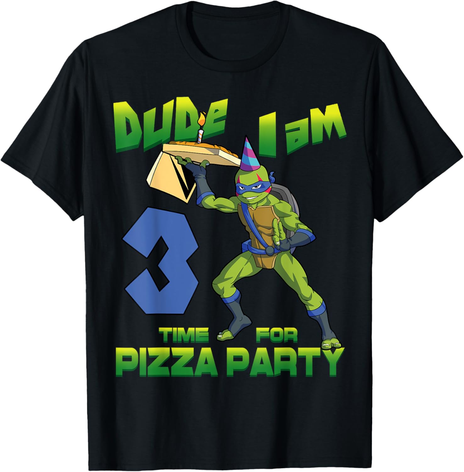 Mademark TMNT Leo Pizza Birthday T-Shirt for 3 Year Olds Fun Apparel - 4