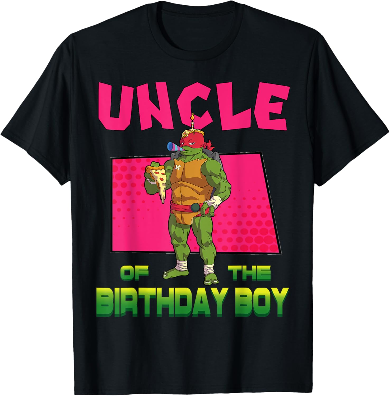 Raphael Pizza Theme Party T-Shirt for Birthday Boys by Mademark Ninja Turtles - 3