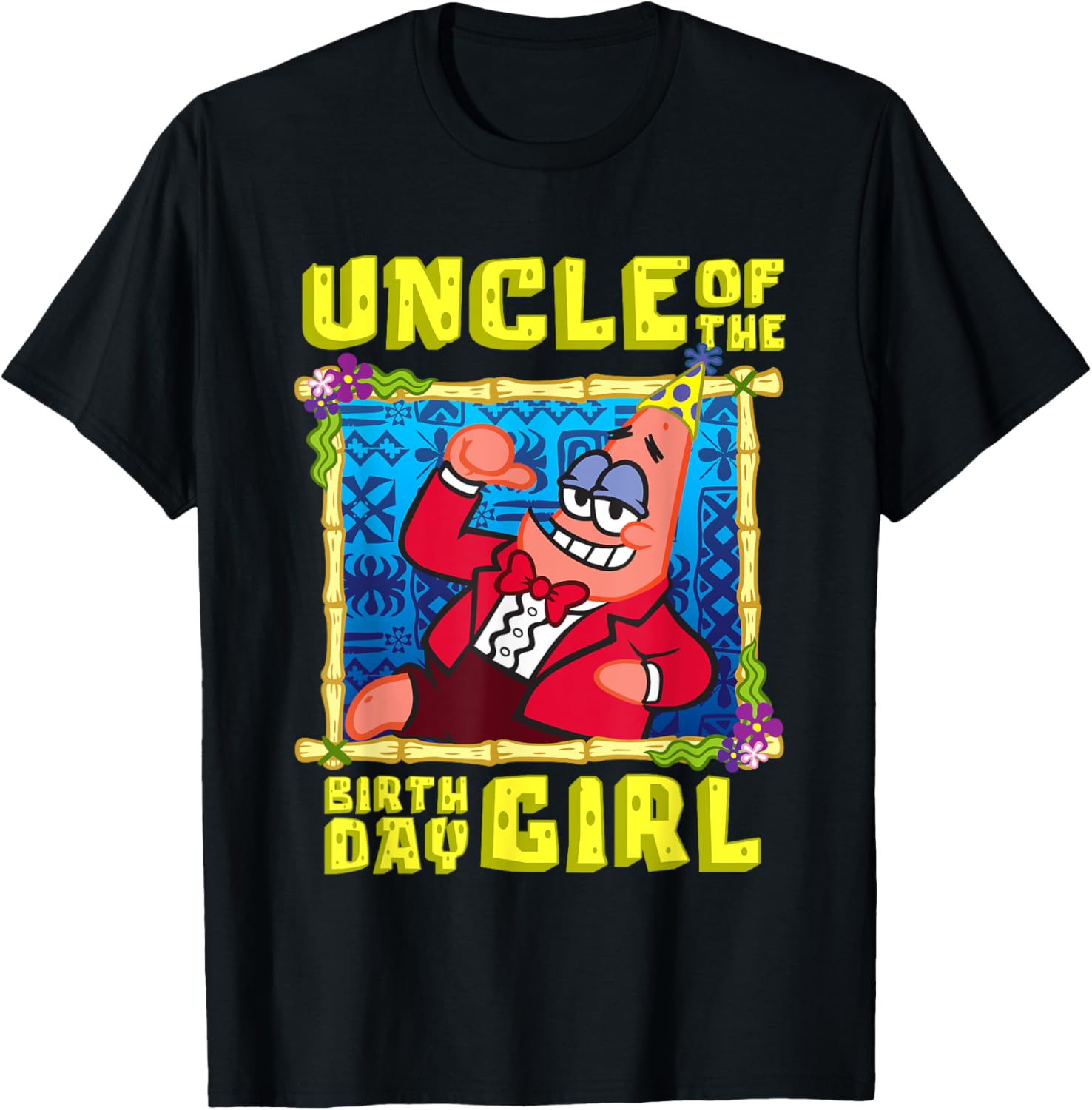 SpongeBob Patrick Uncle Gift T-Shirt for Birthday Celebration Fun - 18