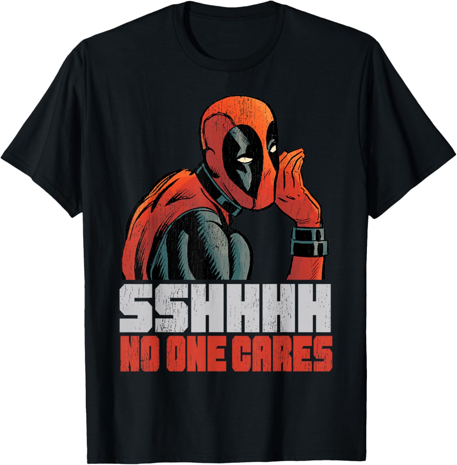 Marvel Deadpool No One Cares Whisper T-Shirt for Fans and Collectors - 1