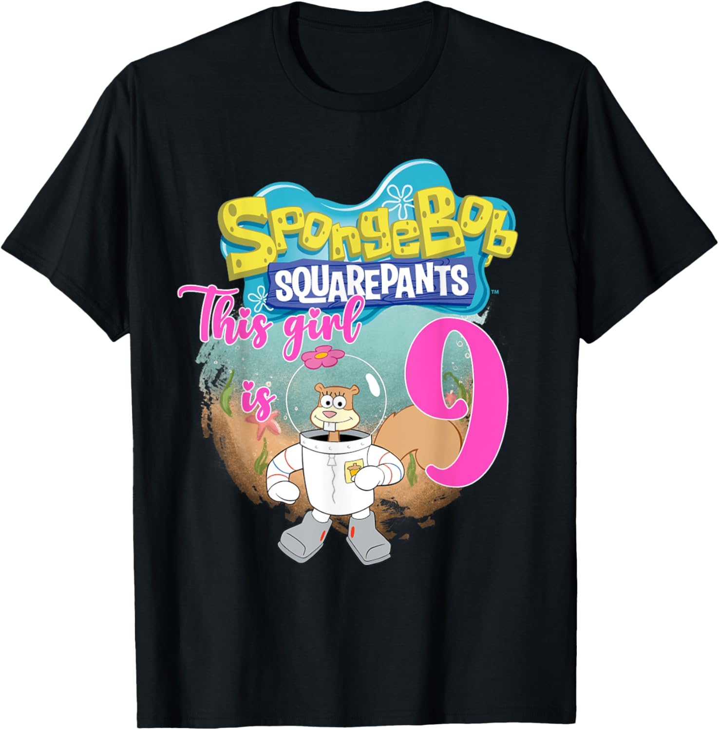 Mademark SpongeBob SquarePants 9th Birthday Sandy Cheeks T-Shirt - 6