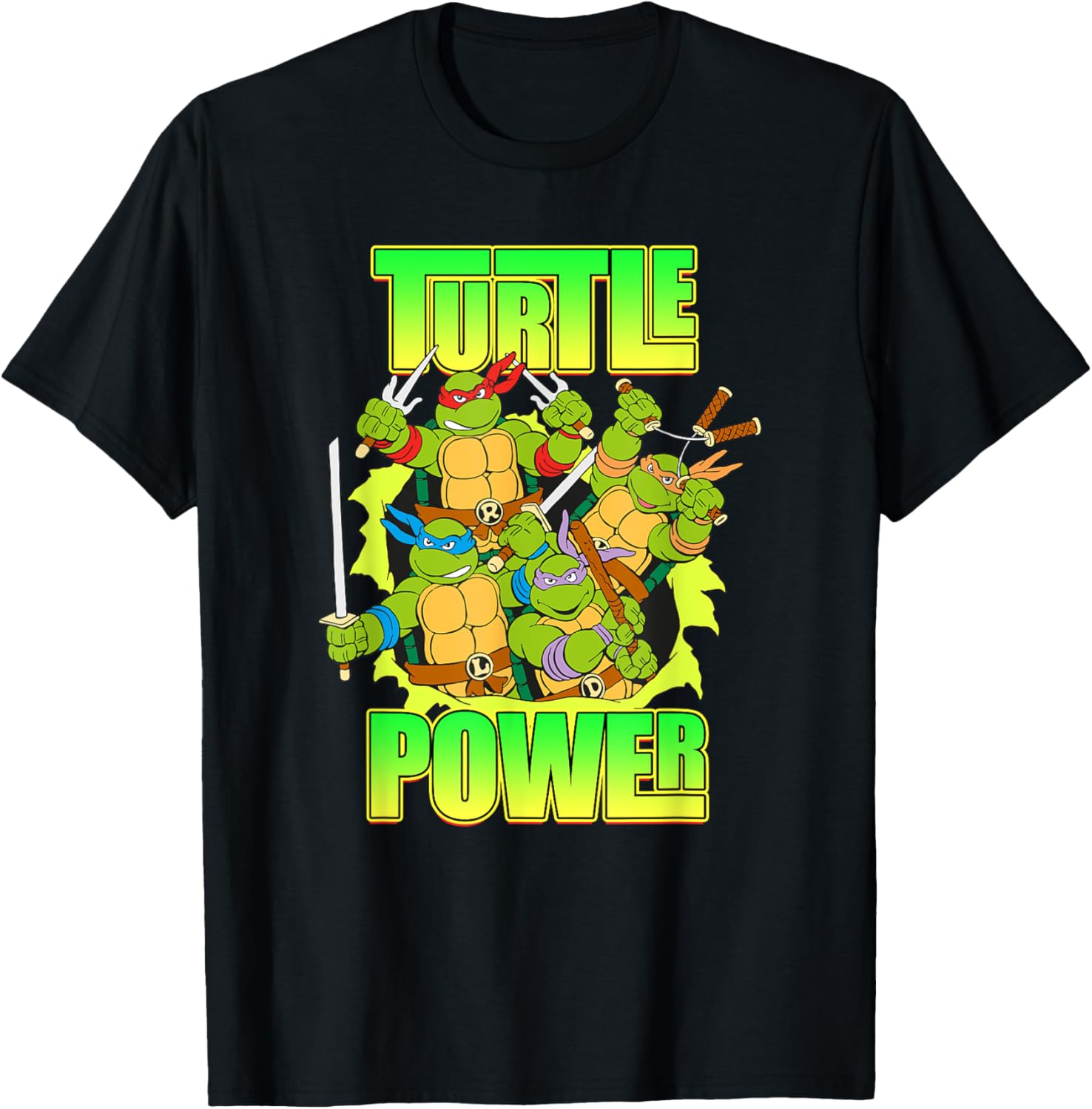 Mademark Teenage Mutant Ninja Turtles Retro Turtle Power T-Shirt - 12