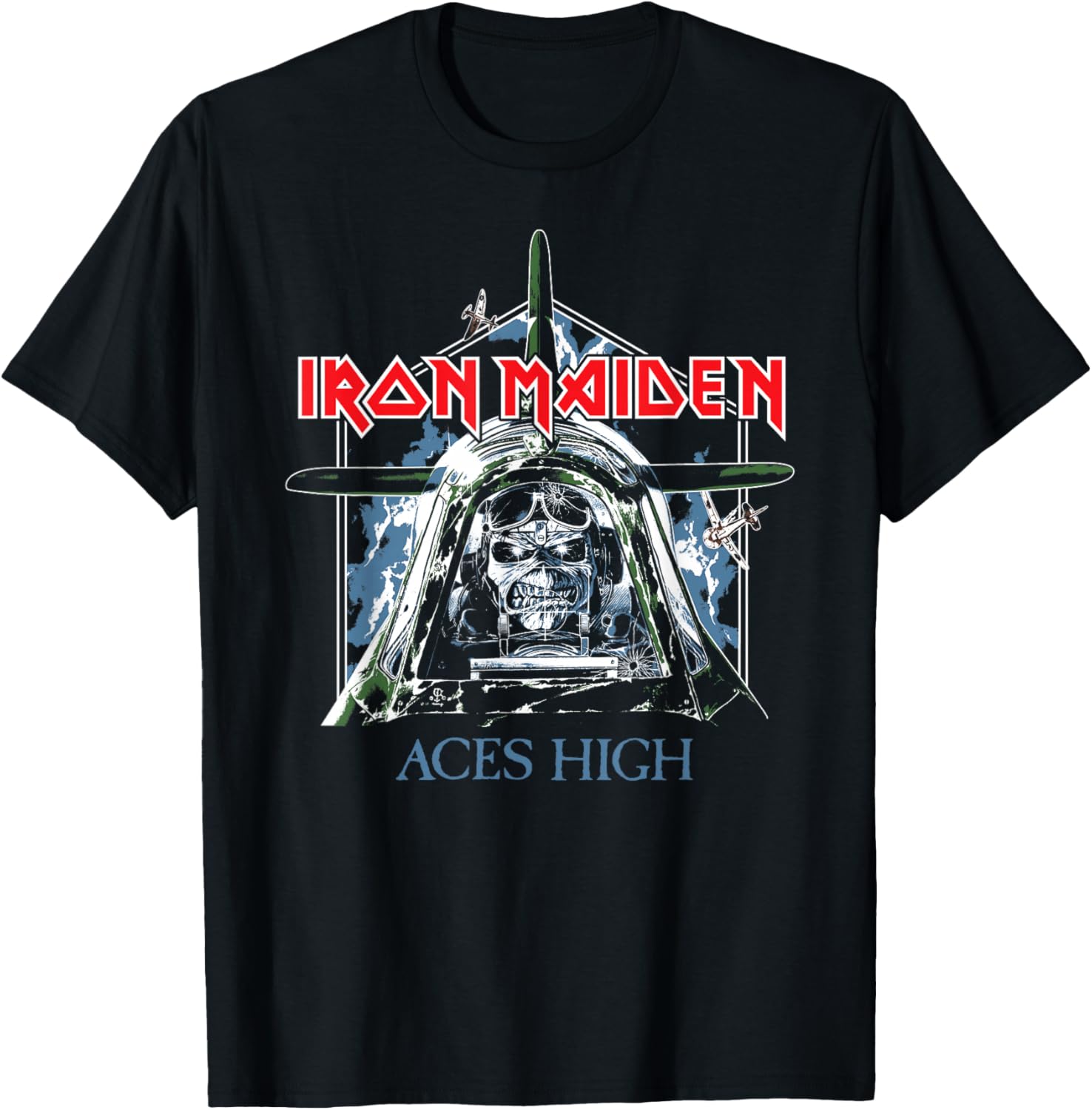 Iron Maiden Aces High T-Shirt for Rock Fans Stylish Band Apparel - 1