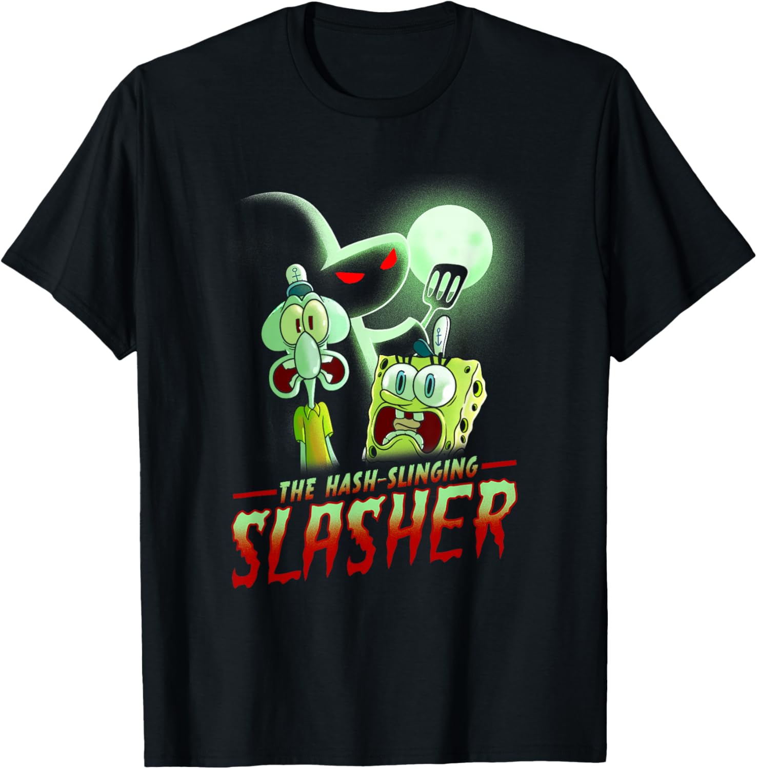 SpongeBob SquarePants Hash Slinging Slasher Spooky T-Shirt for Fans - 1