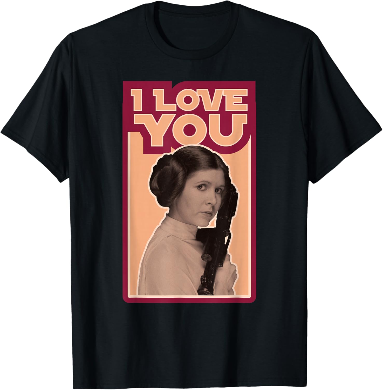 Star Wars Valentine's Day Princess Leia I Love You Vintage T-Shirt - 4