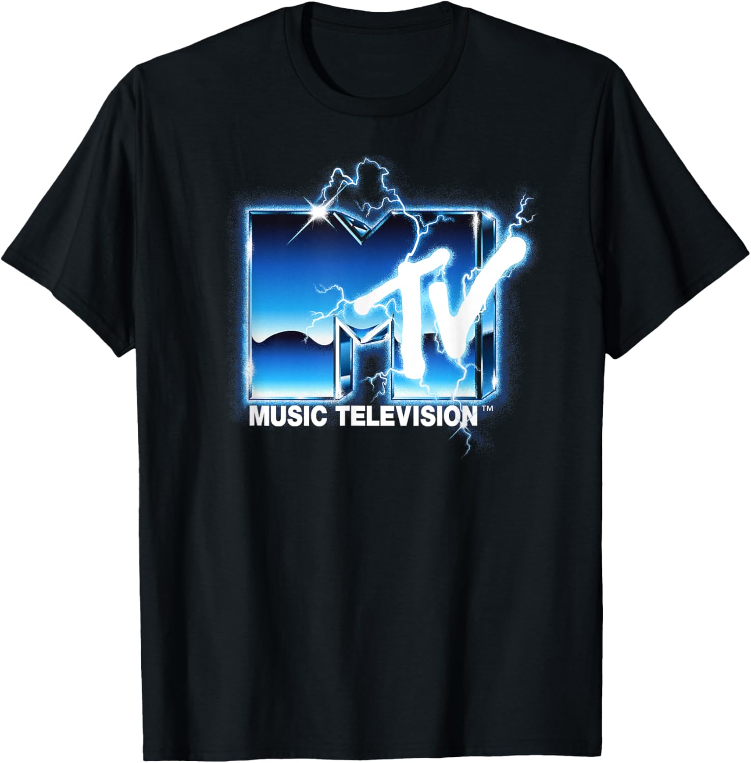 Mademark x MTV Lightning Logo Heavy Metal T-Shirt for Rock Music Fans - 1