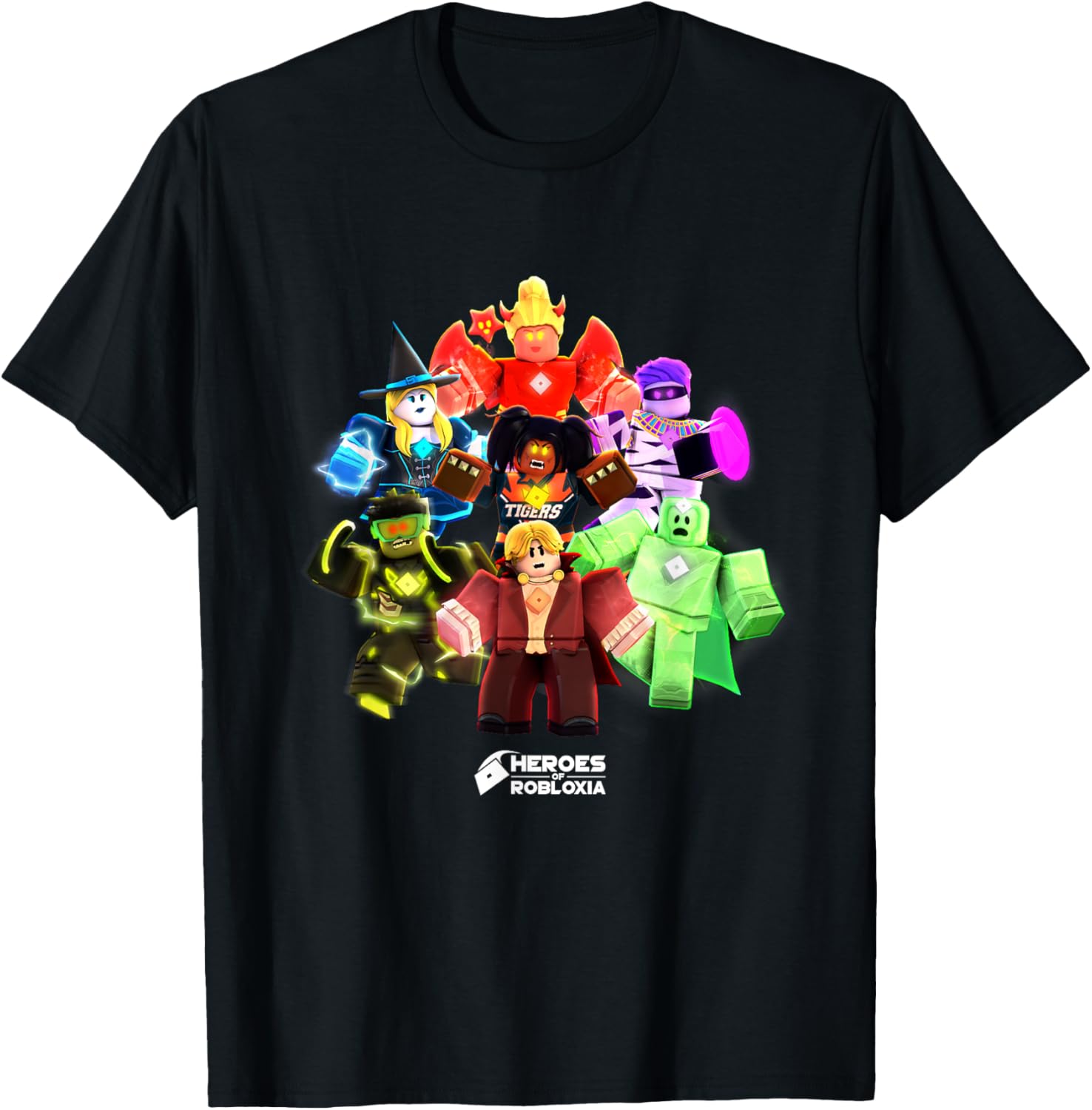 Roblox Halloween Heroes Black T-Shirt Classic Fit Short Sleeve Casual Wear - 2