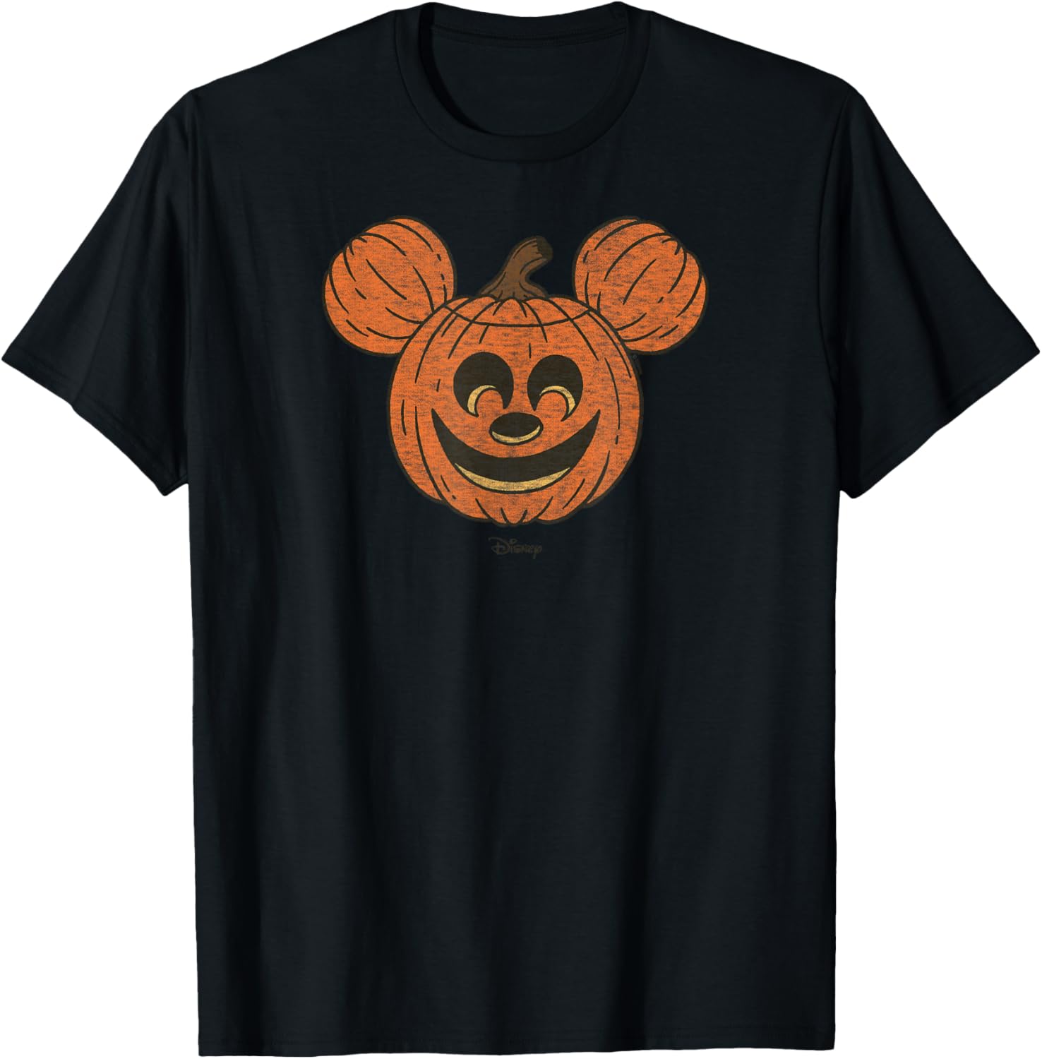 Mickey Mouse Halloween Pumpkin Face T-Shirt for Fun Fall Celebrations - 7