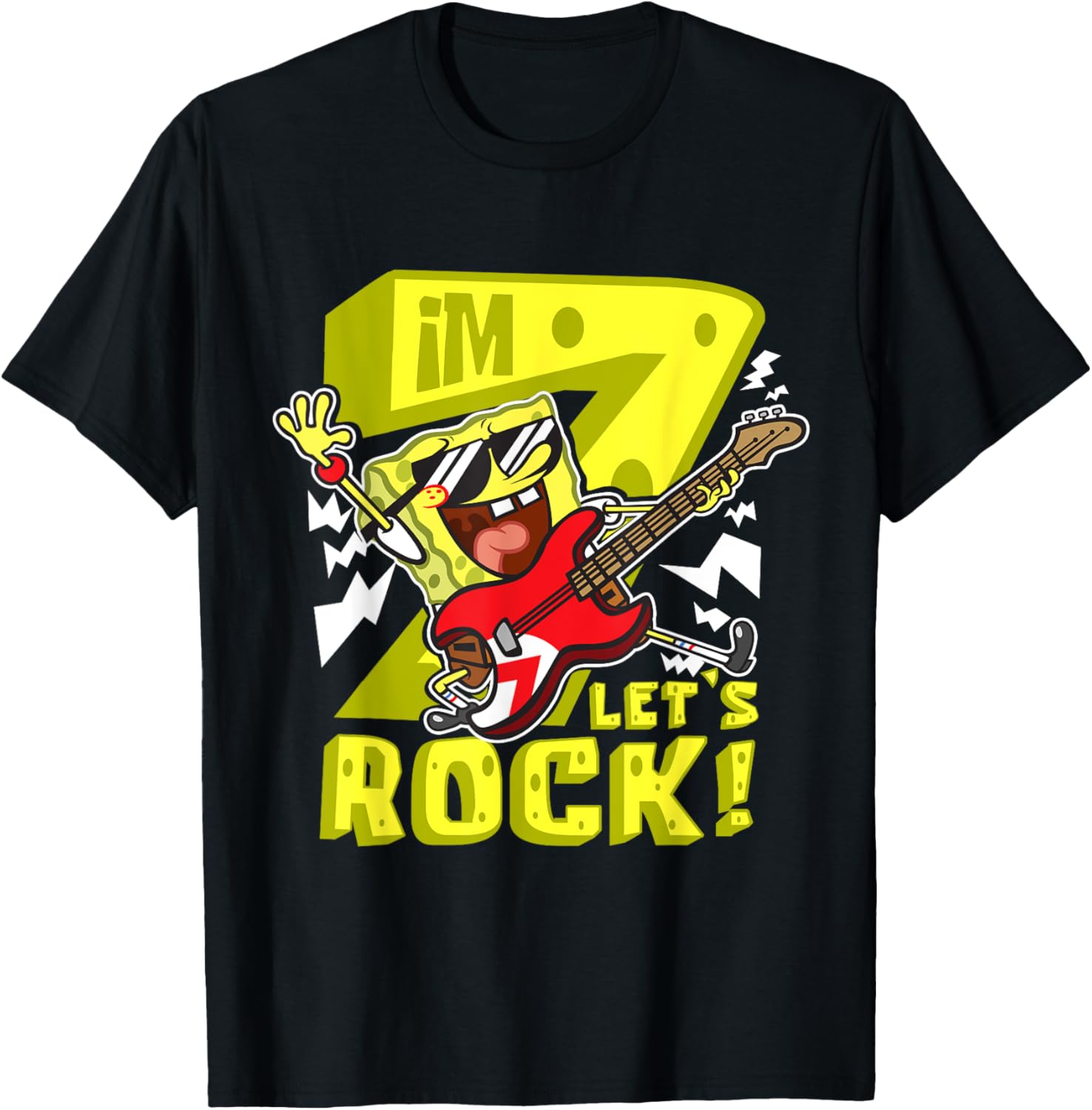 Mademark SpongeBob SquarePants 7th Birthday T-Shirt for Kids Fun Style - 9